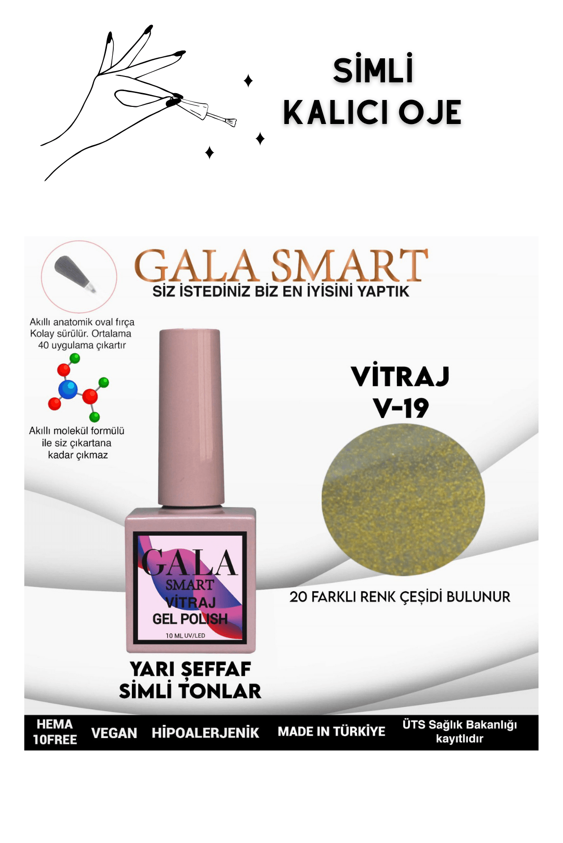 YARI ŞEFFAF SİMLİ VITRAJ KALICI OJE - 19