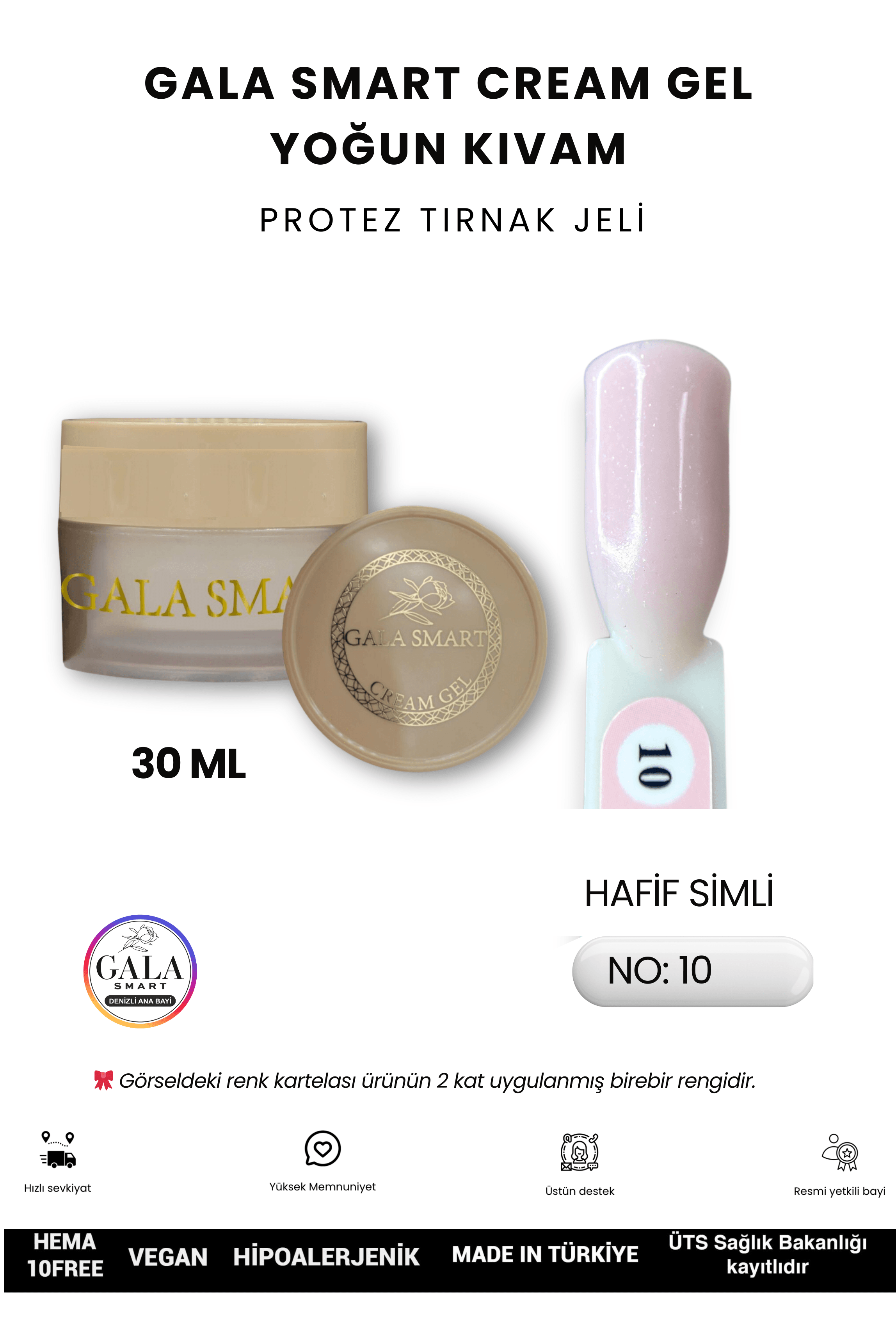 YOĞUN KIVAMLI GALA PROTEZ TIRNAK JELİ  - 10 - 30 ML