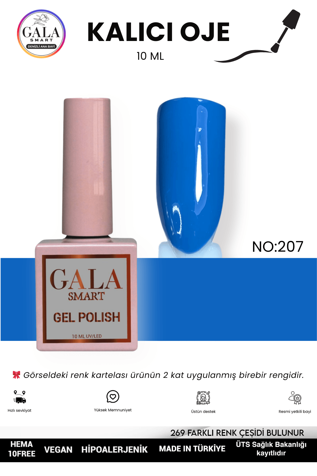 MAVİ KALICI OJE 10 ML - 207