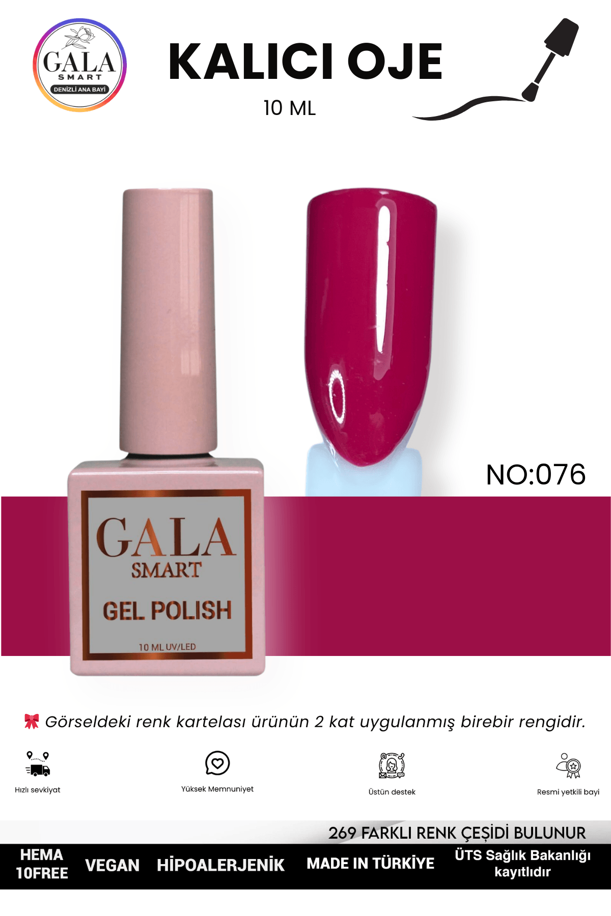 BORDO KALICI OJE 10 ML - 076