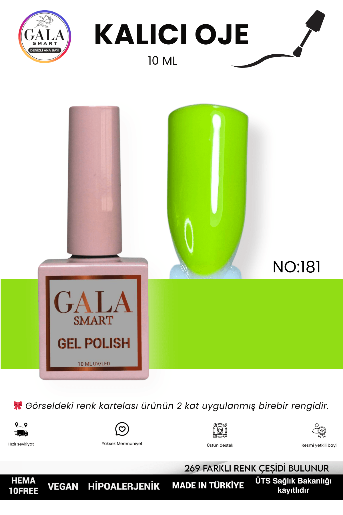 YEŞİL KALICI OJE 10 ML - 181