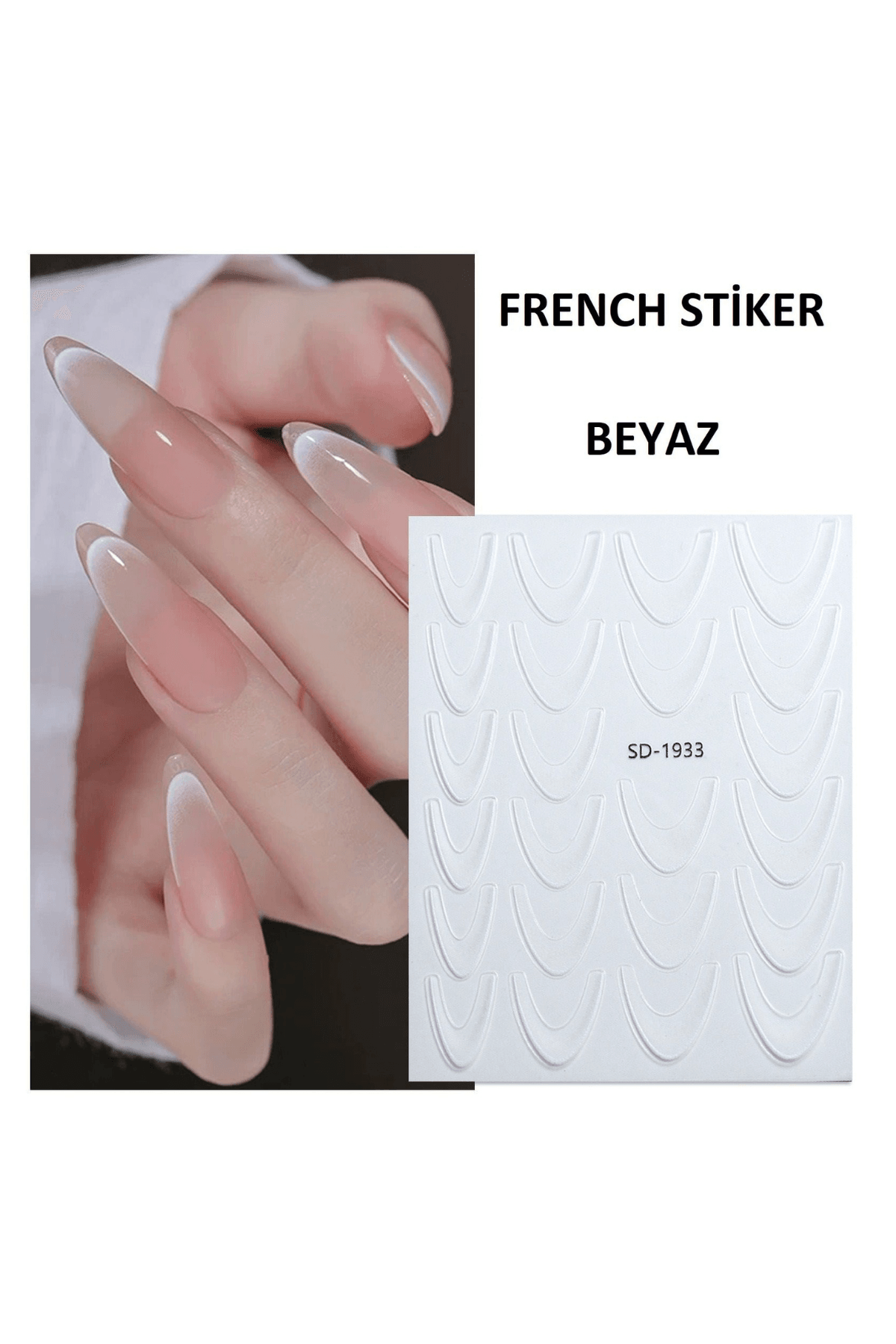 FRENCH STICKER BEYAZ