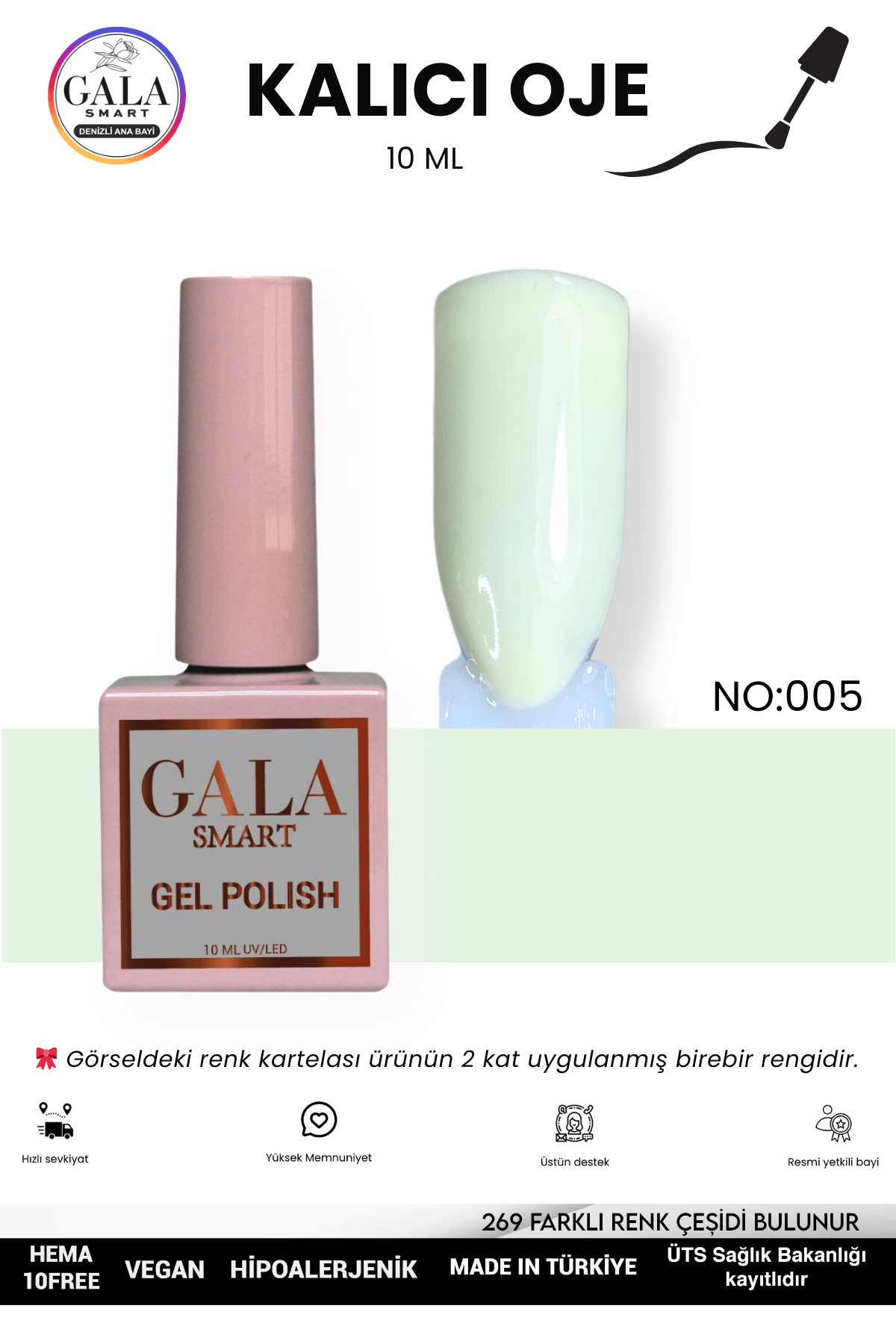 YEŞİL KALICI OJE 10 ML - 005