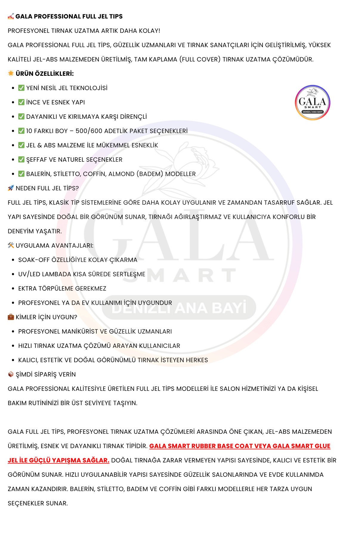 Full Jel Tips Kapsül Tırnak Tips