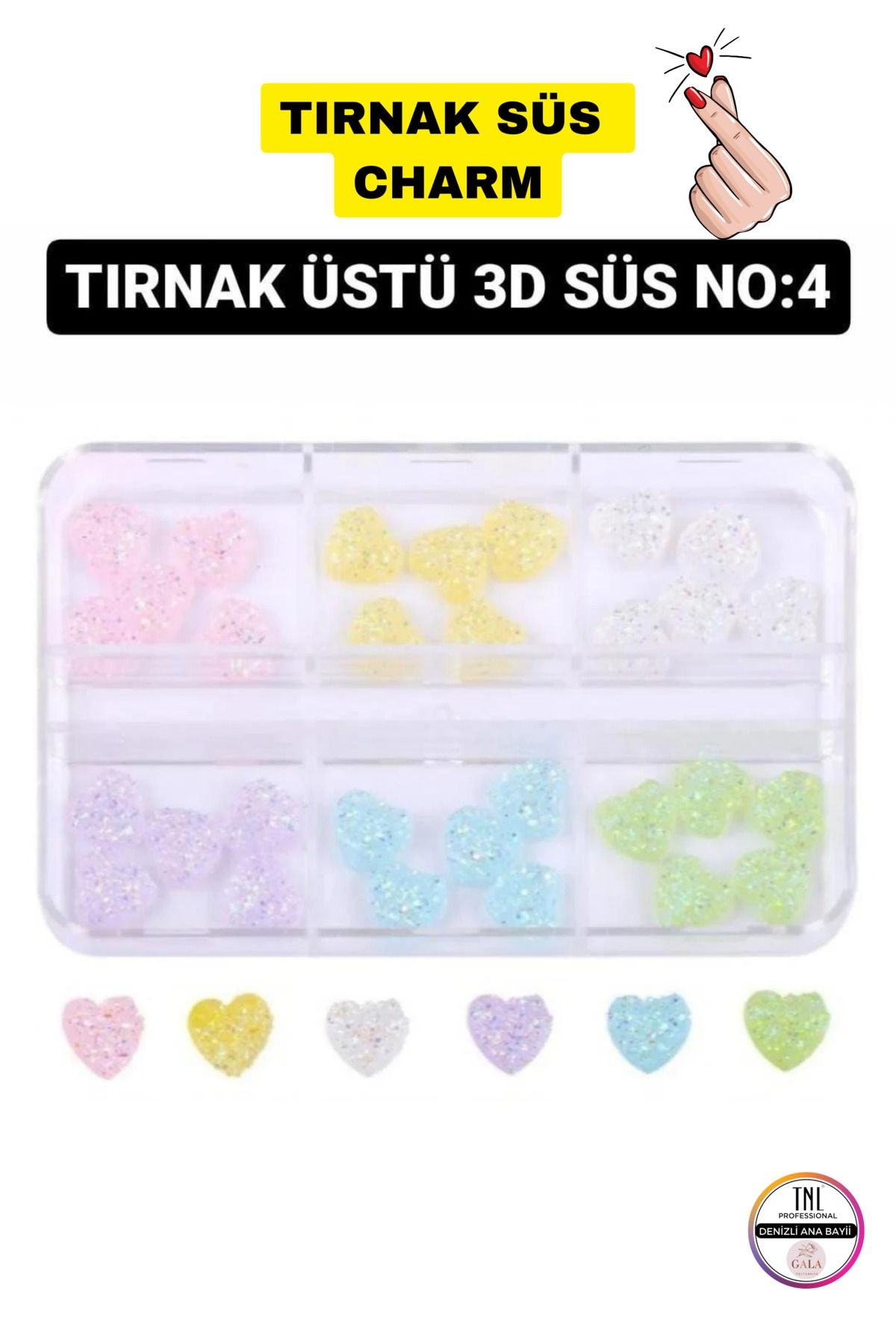 CHARM 3 BOYUTLU TIRNAK SÜS - d