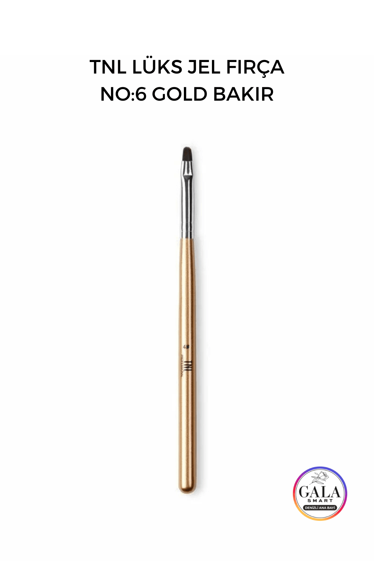Protez Tırnak Fırçası - TNL LÜKS JEL FIRÇA NO:6 GOLD BAKIR