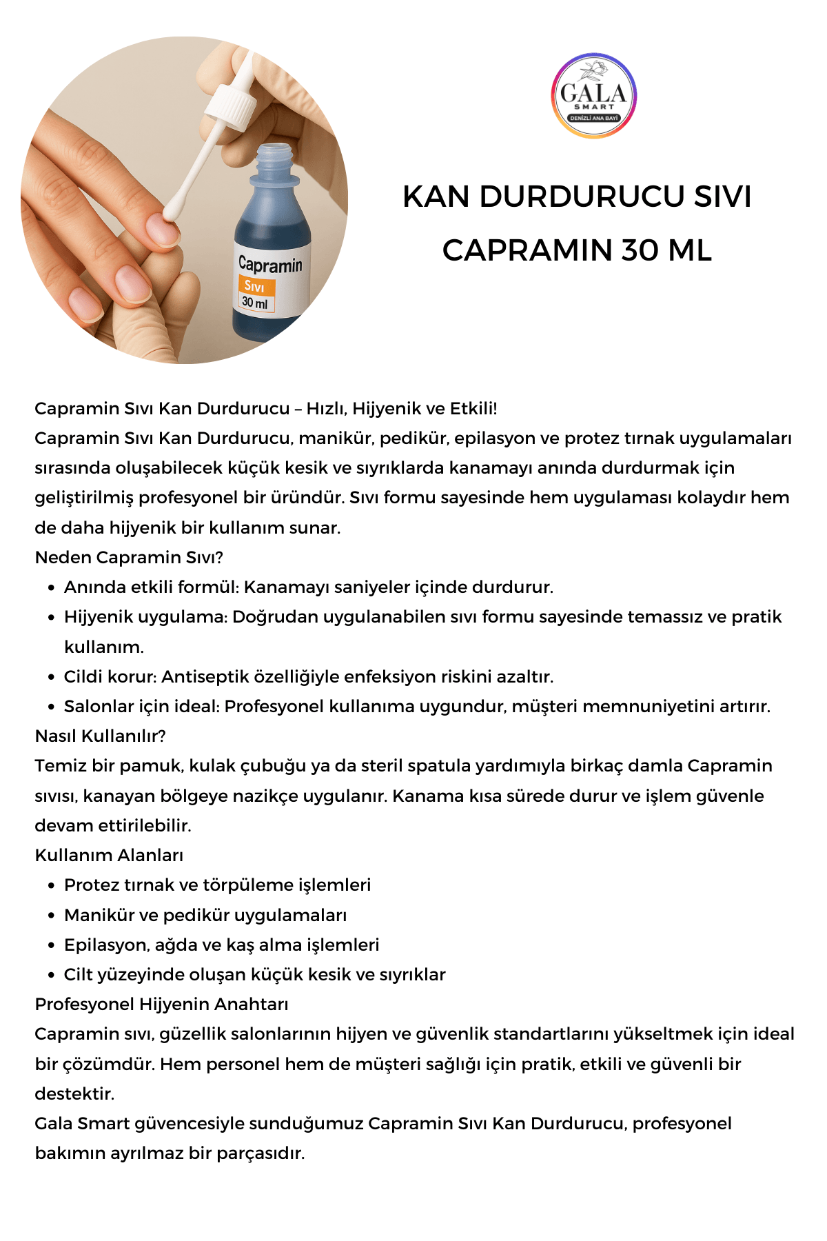 CAPRAMIN KAN DURDURUCU 30 ML 
