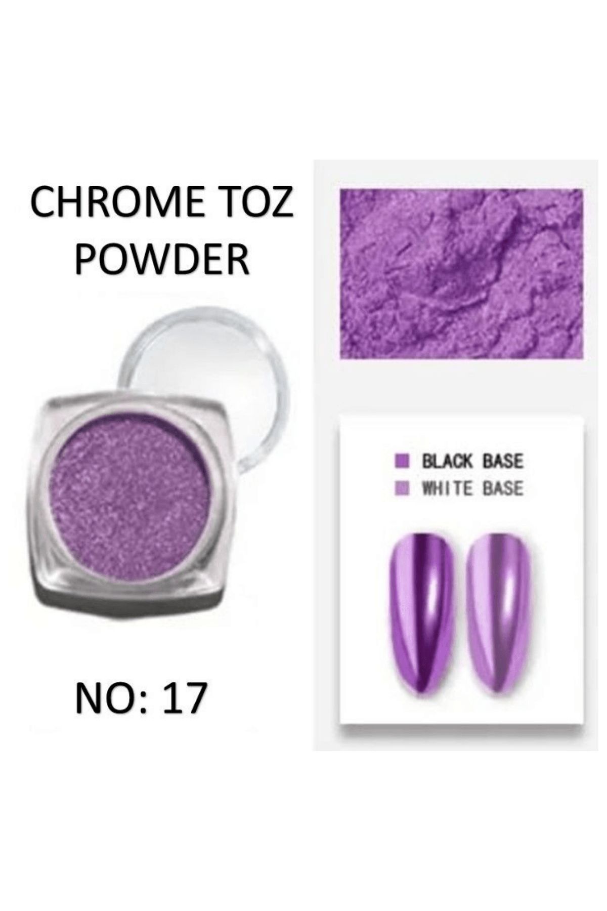 Krom Toz Çeşitleri Nail Art Süsleme - 17