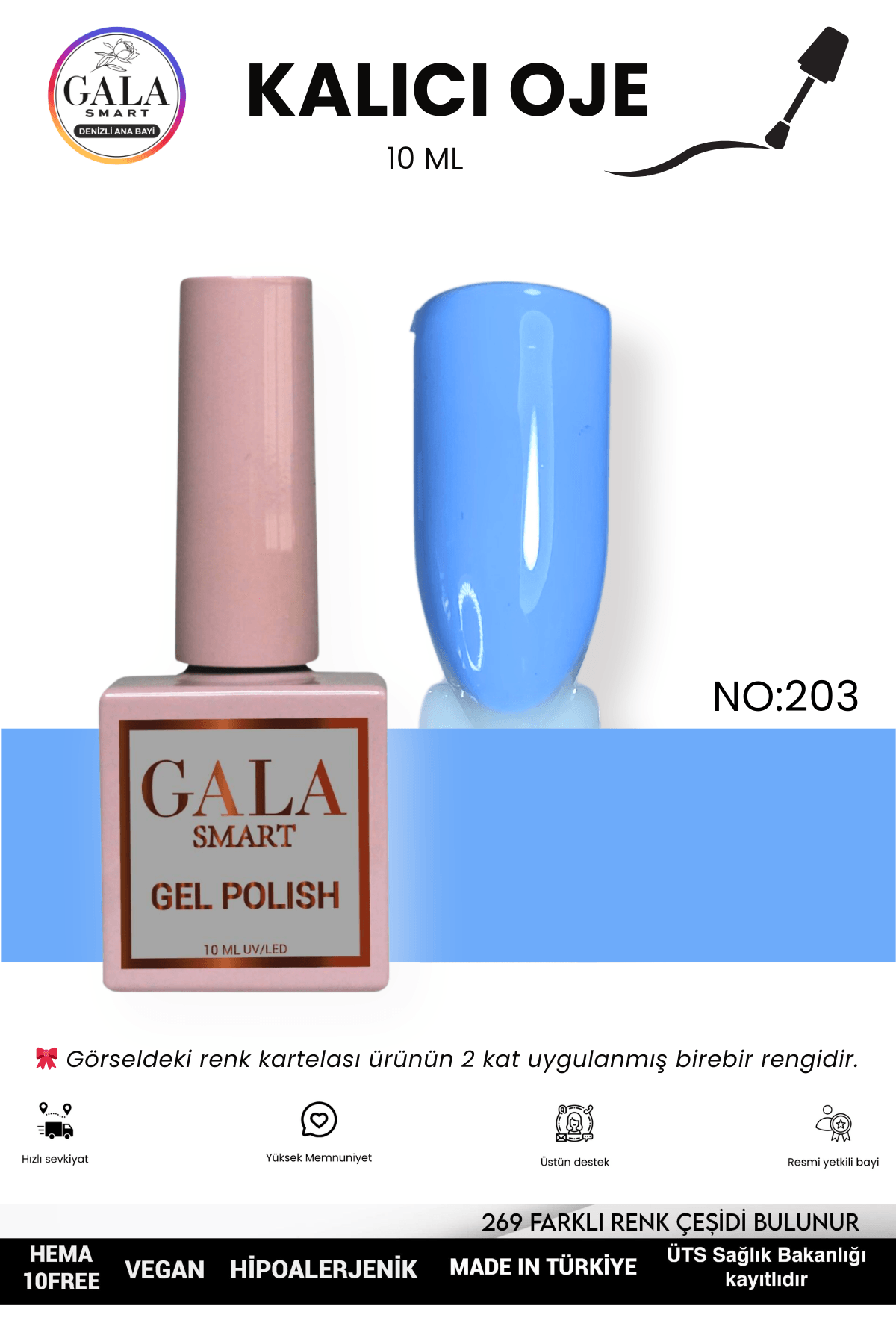 MAVİ KALICI OJE 10 ML - 203