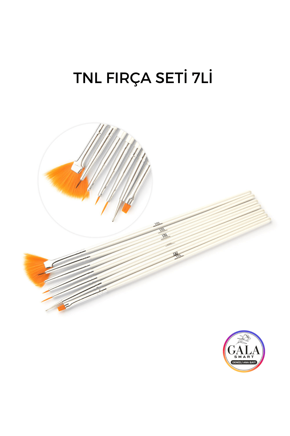 Protez Tırnak Nail Art Fırça Setleri - 7Lİ FIRÇA SETİ TNL