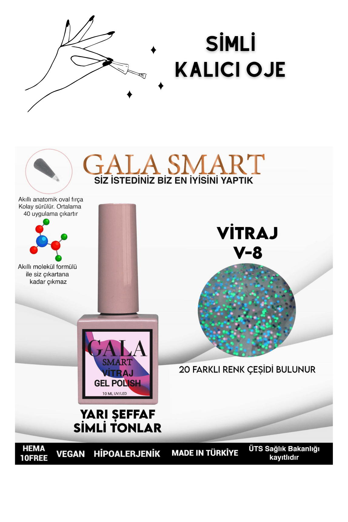 YARI ŞEFFAF SİMLİ VITRAJ KALICI OJE - 8