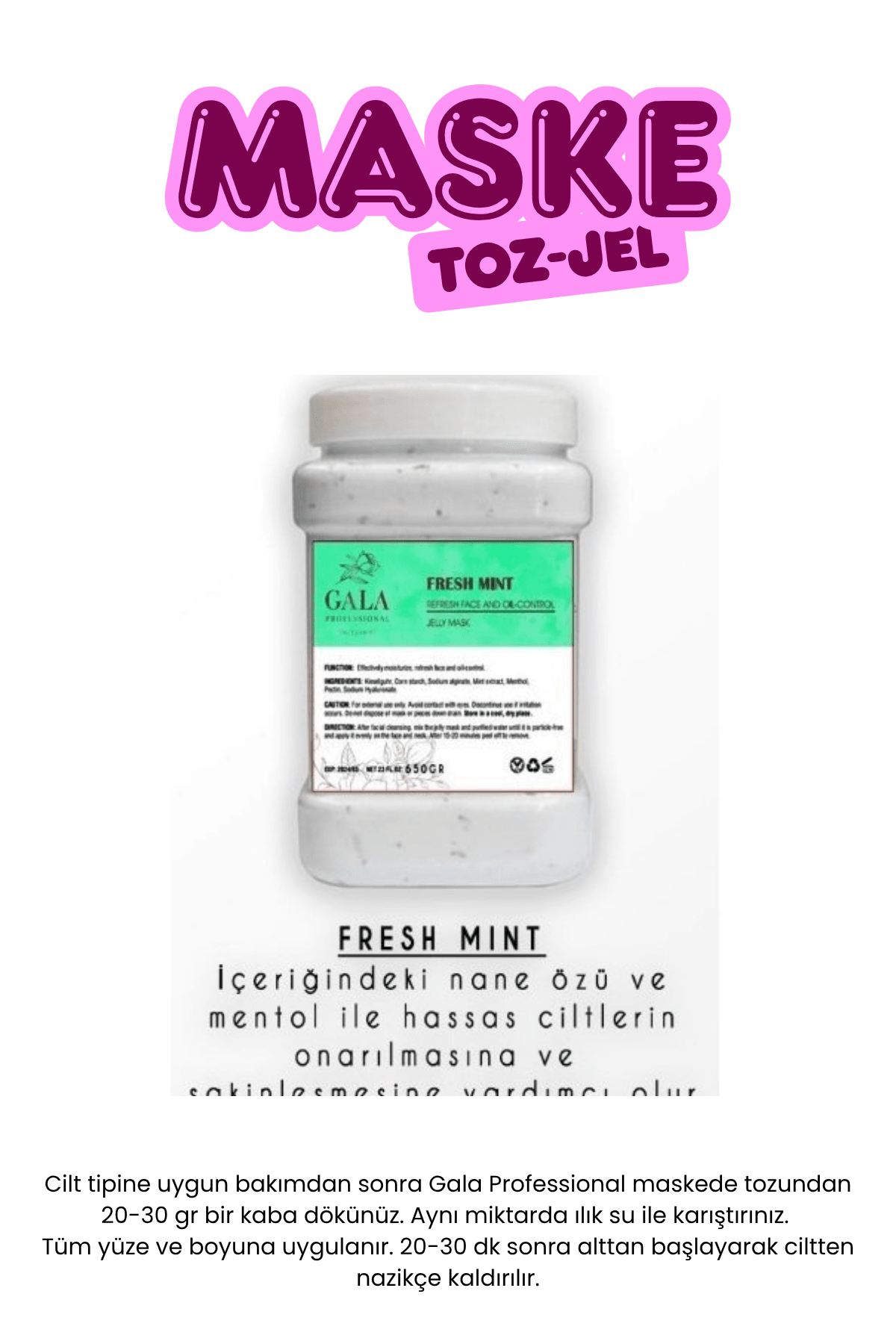 PEEL OFF TOZ JEL MASKE 680 GR - FRESH MINT