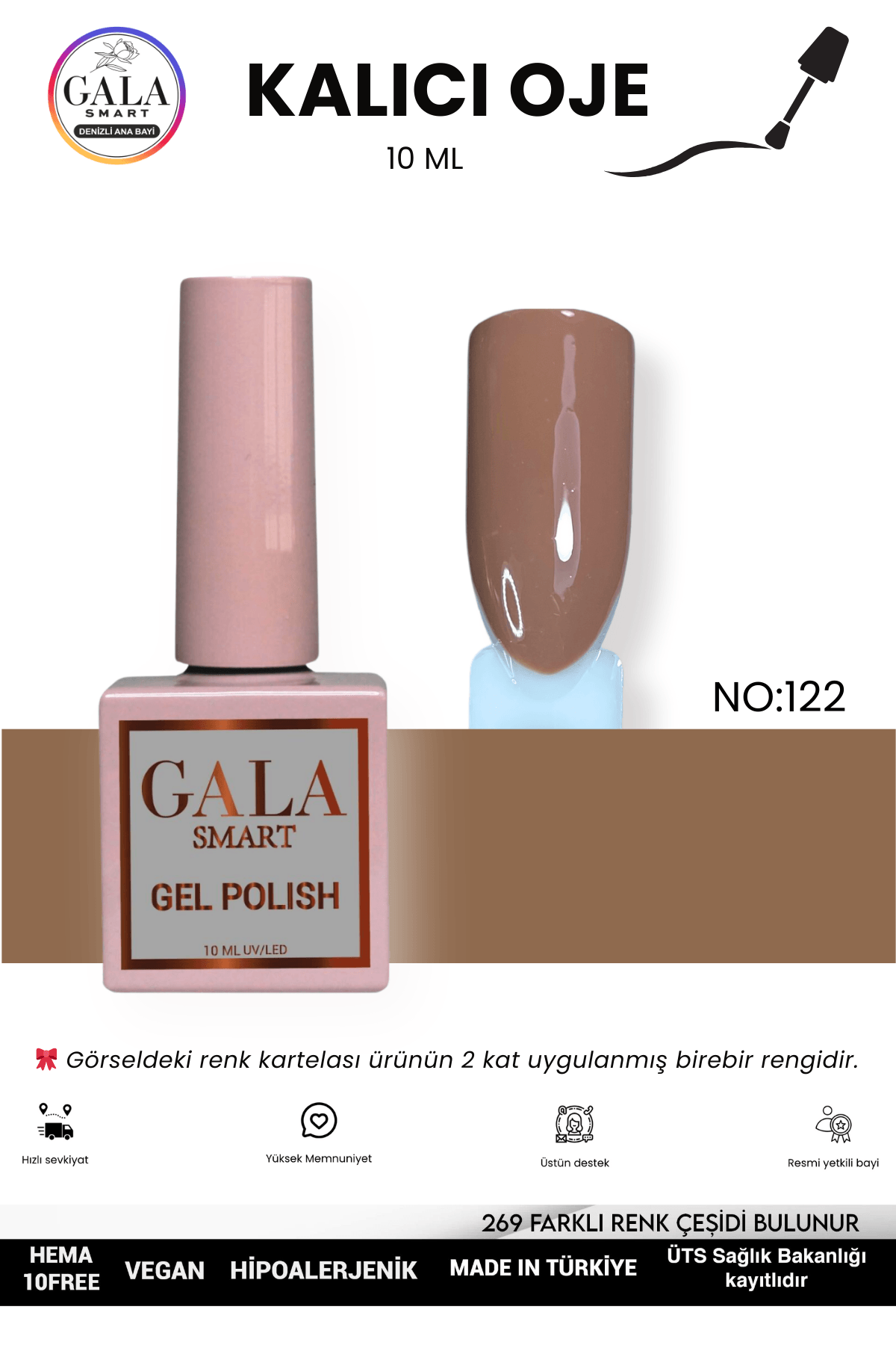 KAHVERENGİ KALICI OJE 10 ML - 122
