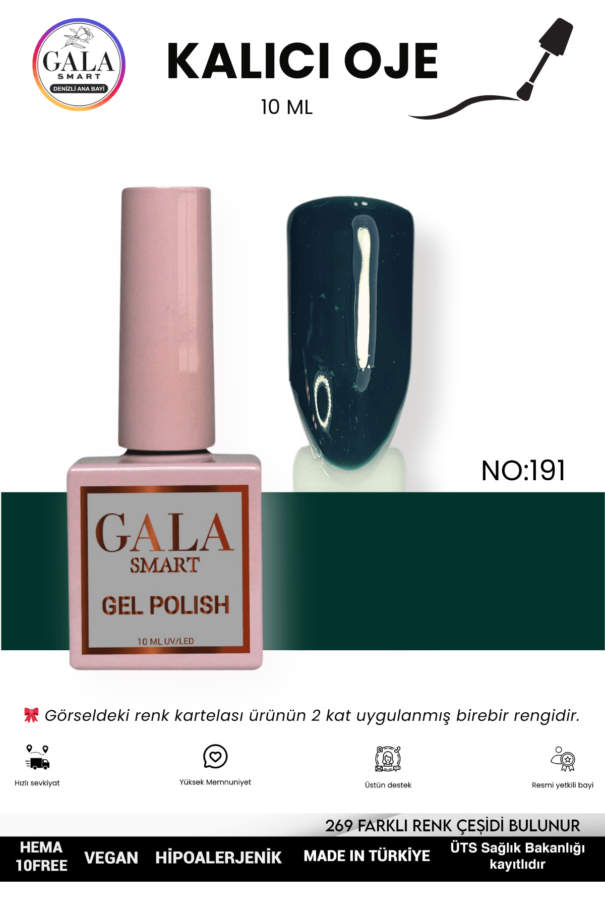 YEŞİL KALICI OJE 10 ML - 191