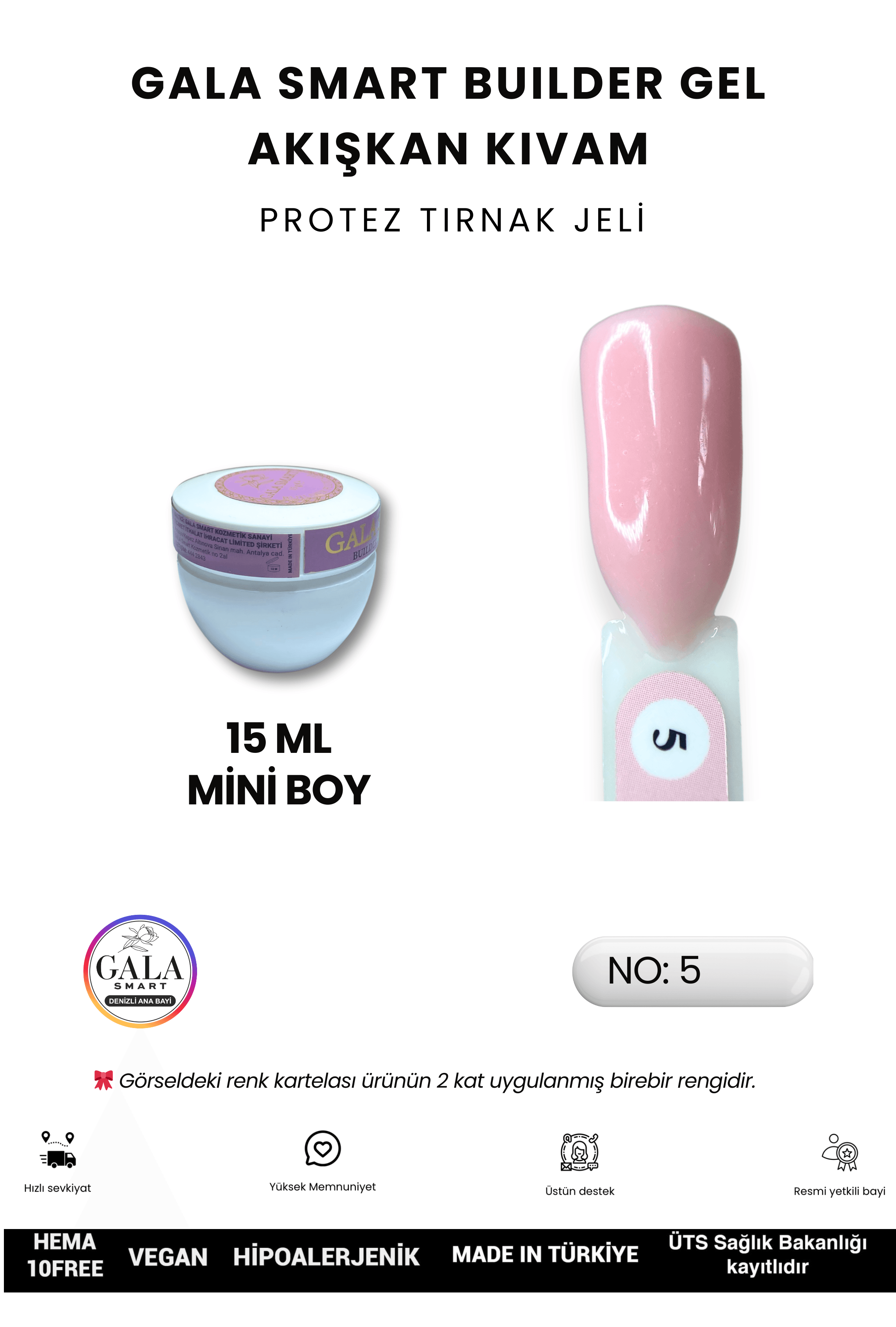 AKIŞKAN KIVAMLI GALA PROTEZ TIRNAK JELİ - 05 - 15 ML