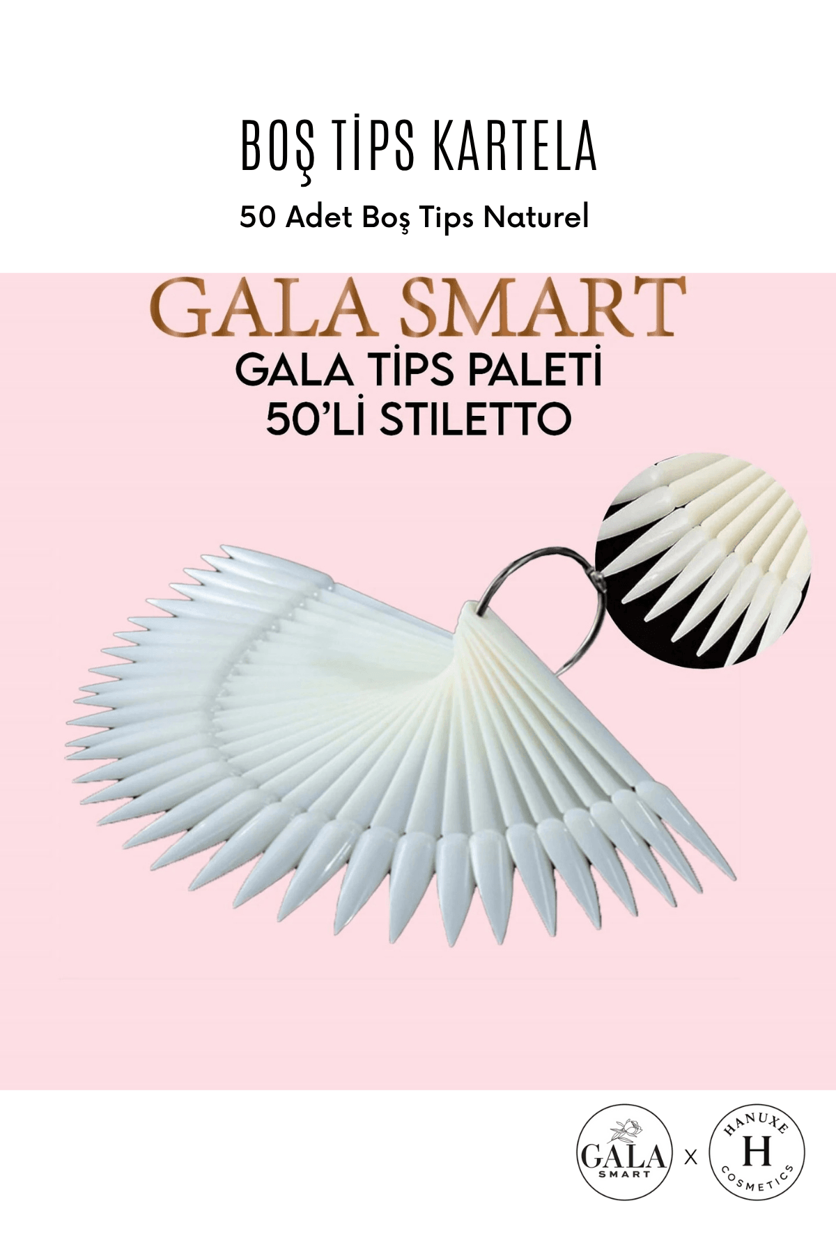 50Lİ STILETTO NATUREL TIPS