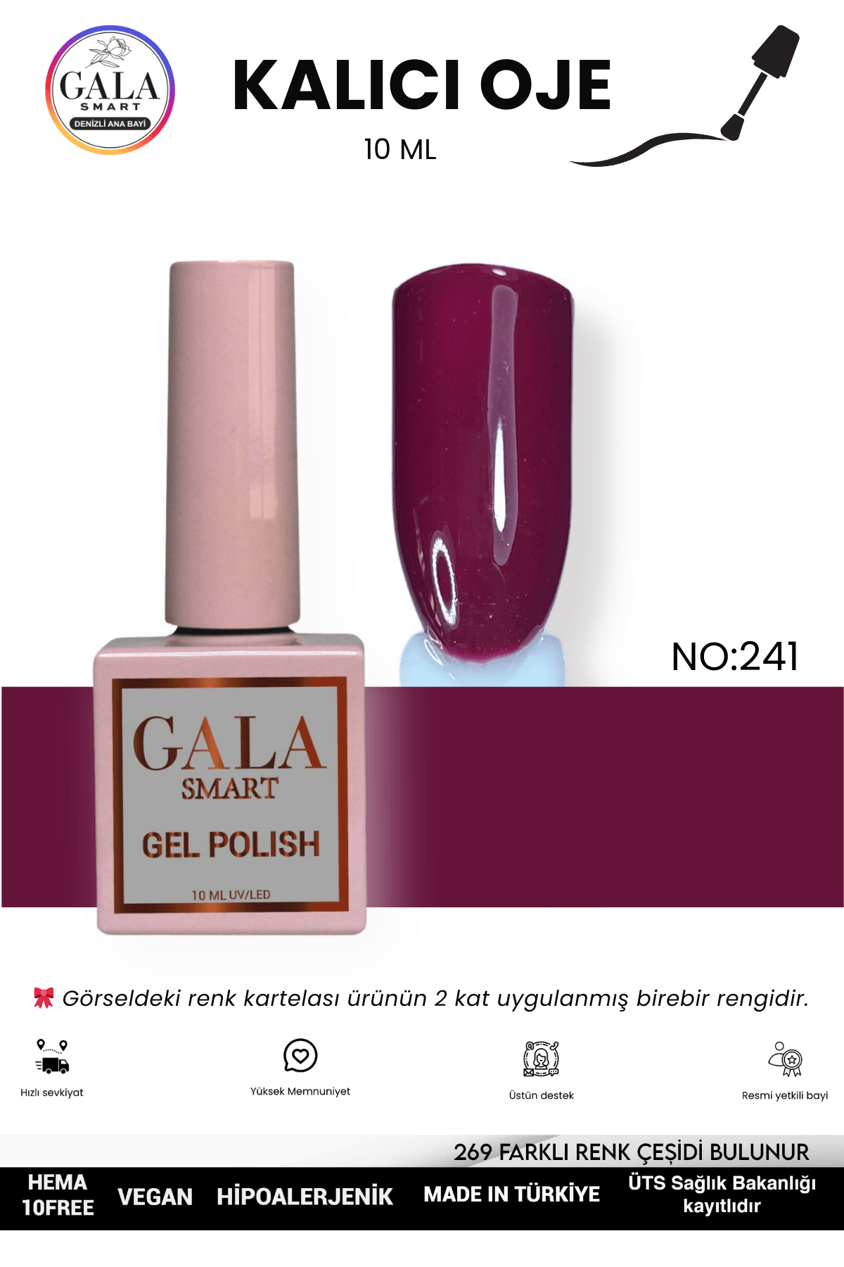BORDO KALICI OJE 10 ML - 241