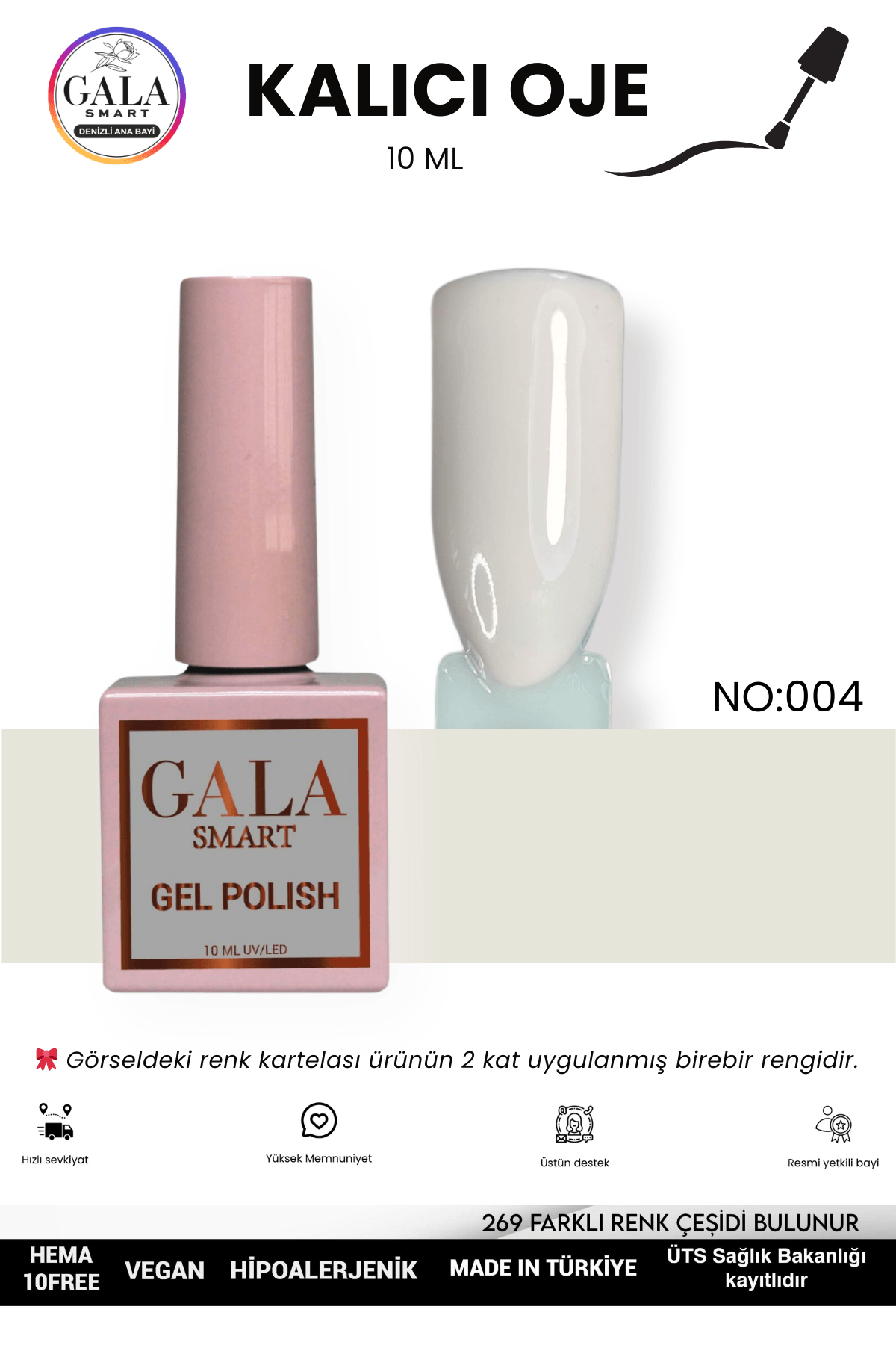 BEYAZ KALICI OJE 10 ML - 004