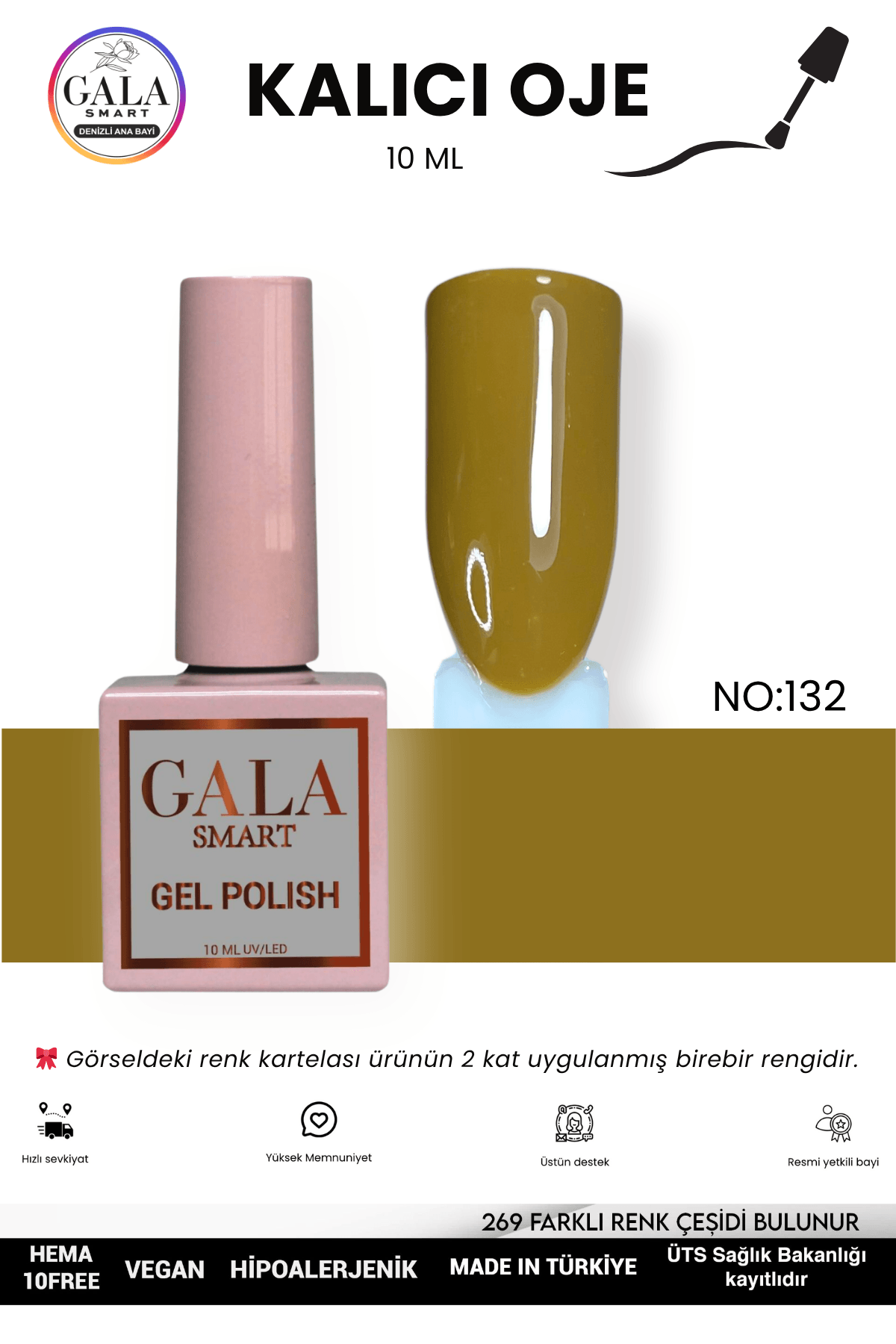 YEŞİL KALICI OJE 10 ML - 132