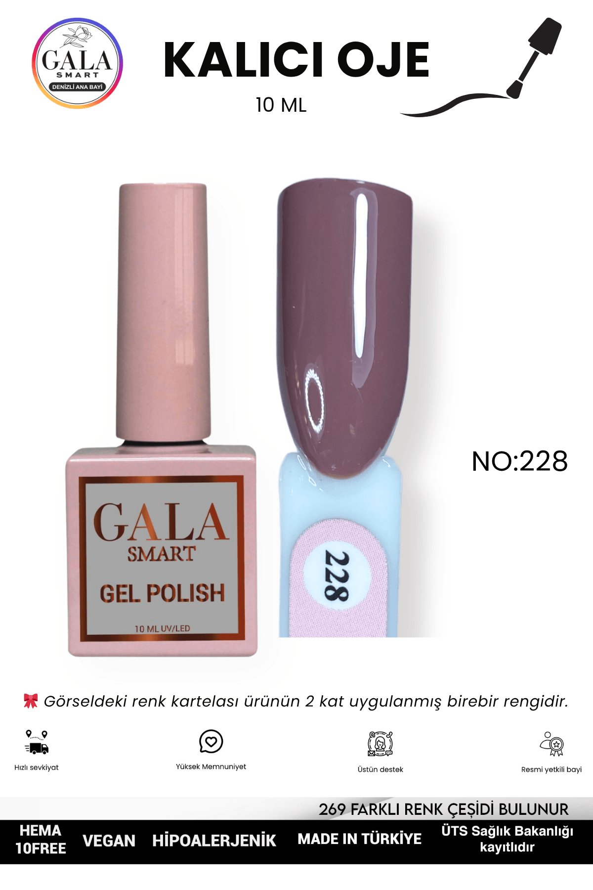 KAHVERENGİ KALICI OJE 10 ML - 228