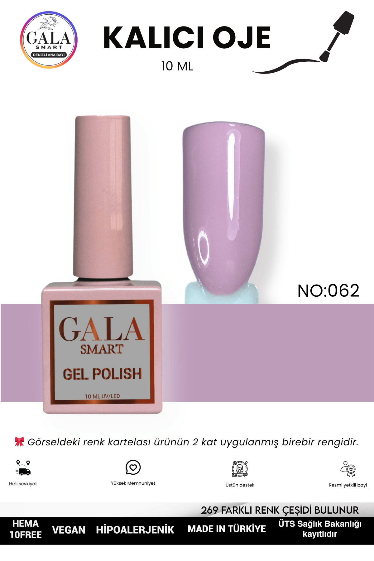 LİLA KALICI OJE 10 ML - 062