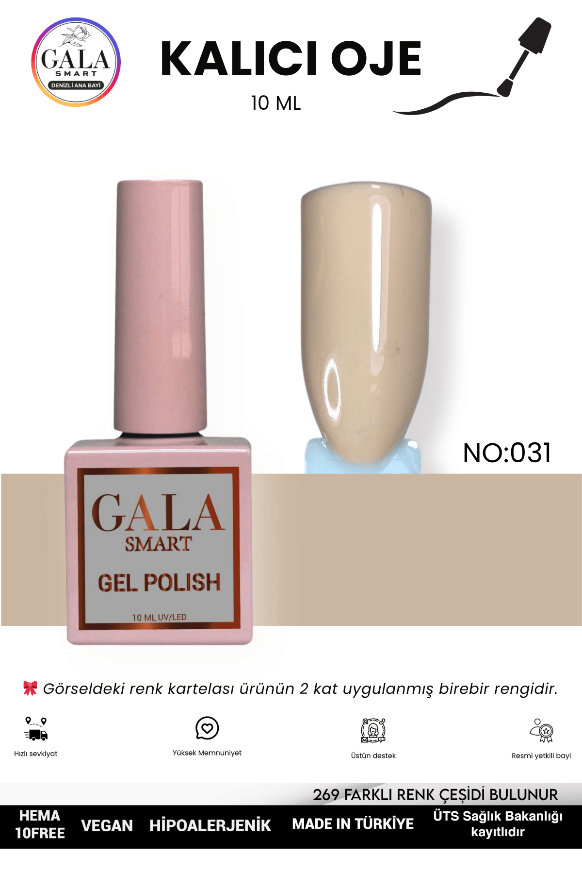 DOĞAL TONLU KALICI OJE 10 ML  - 031
