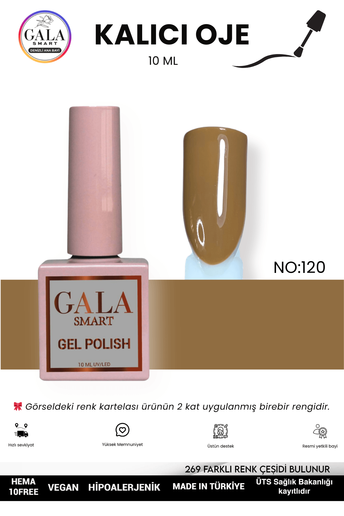 KAHVERENGİ KALICI OJE 10 ML - 120
