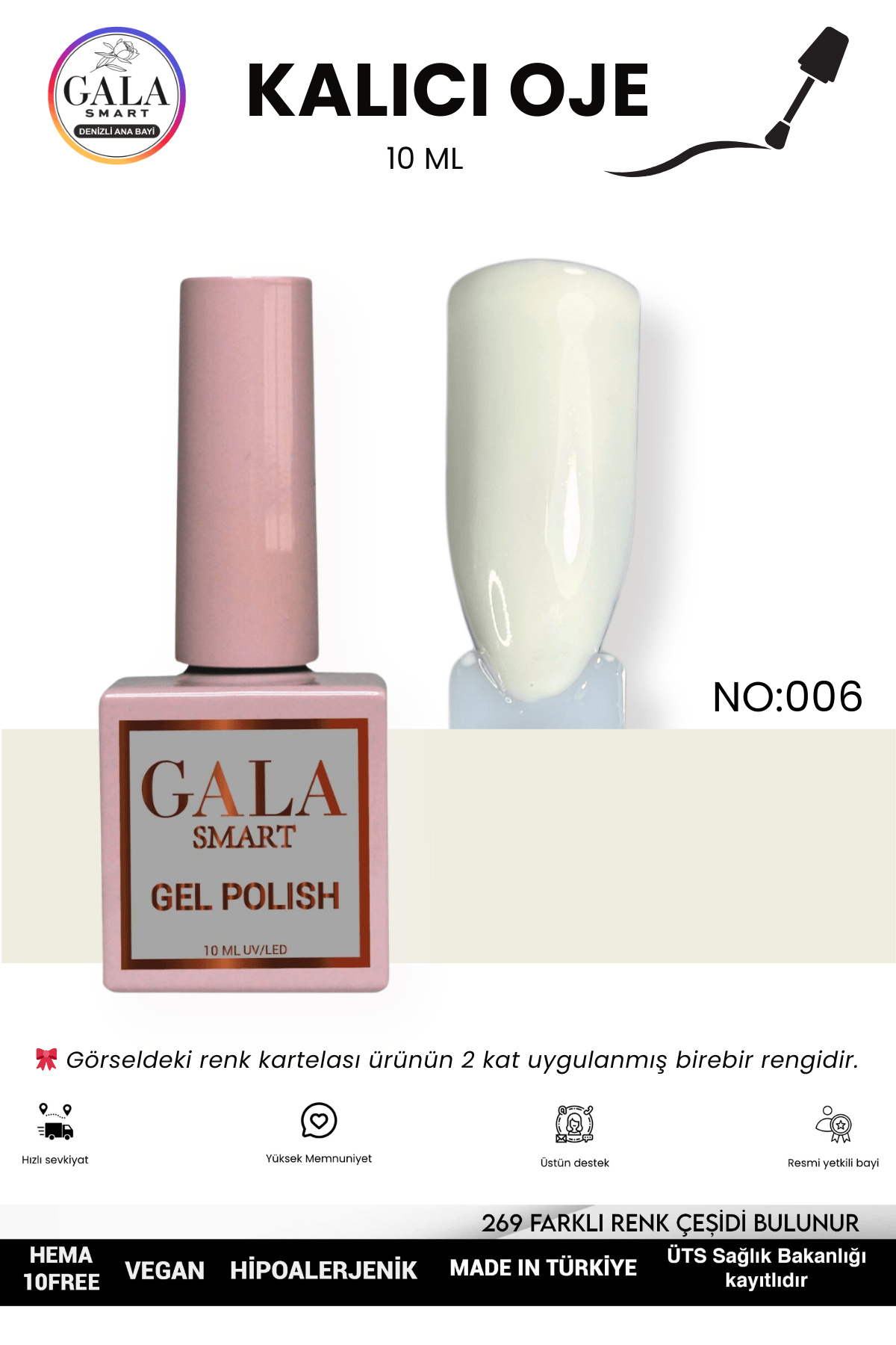 BEYAZ KALICI OJE 10 ML - 006