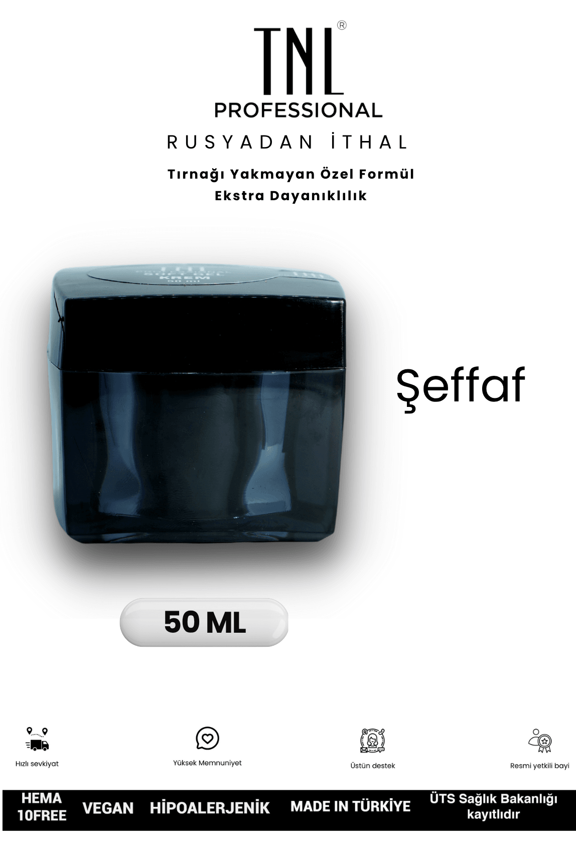 SOFT JEL AKIŞKAN TIRNAK YAKMAYAN FORMÜL - 50 ML ŞEFFAF