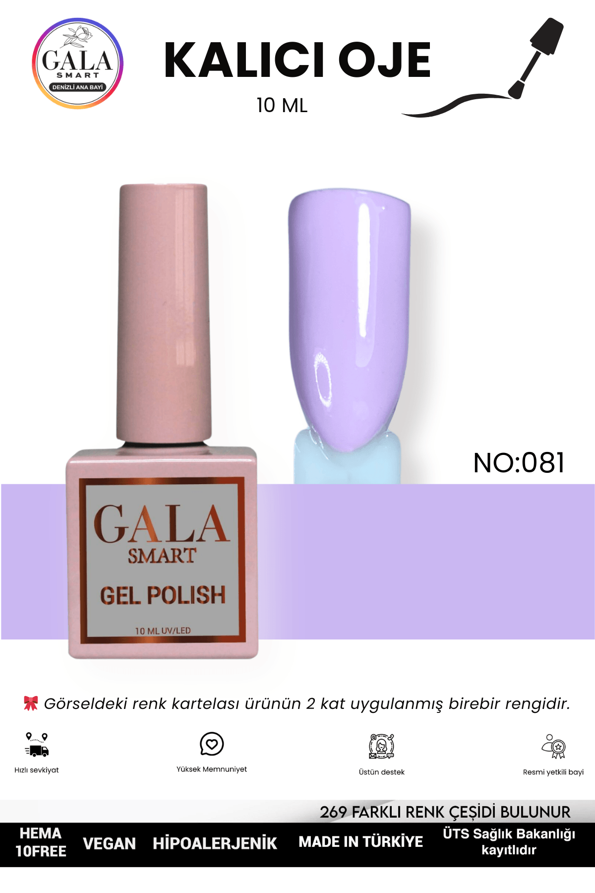 LİLA KALICI OJE 10 ML - 081