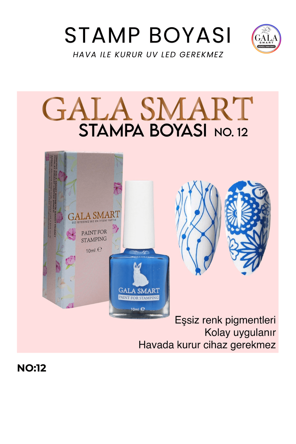 Stamp Boyası - 12 MAVİ