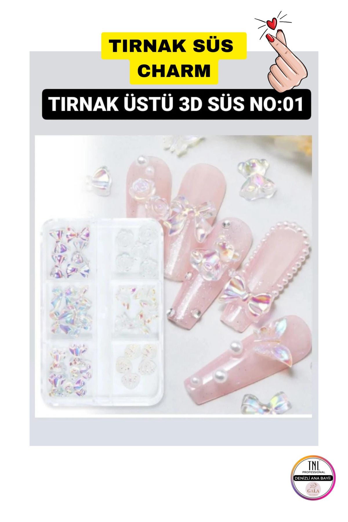 CHARM 3 BOYUTLU TIRNAK SÜS - g