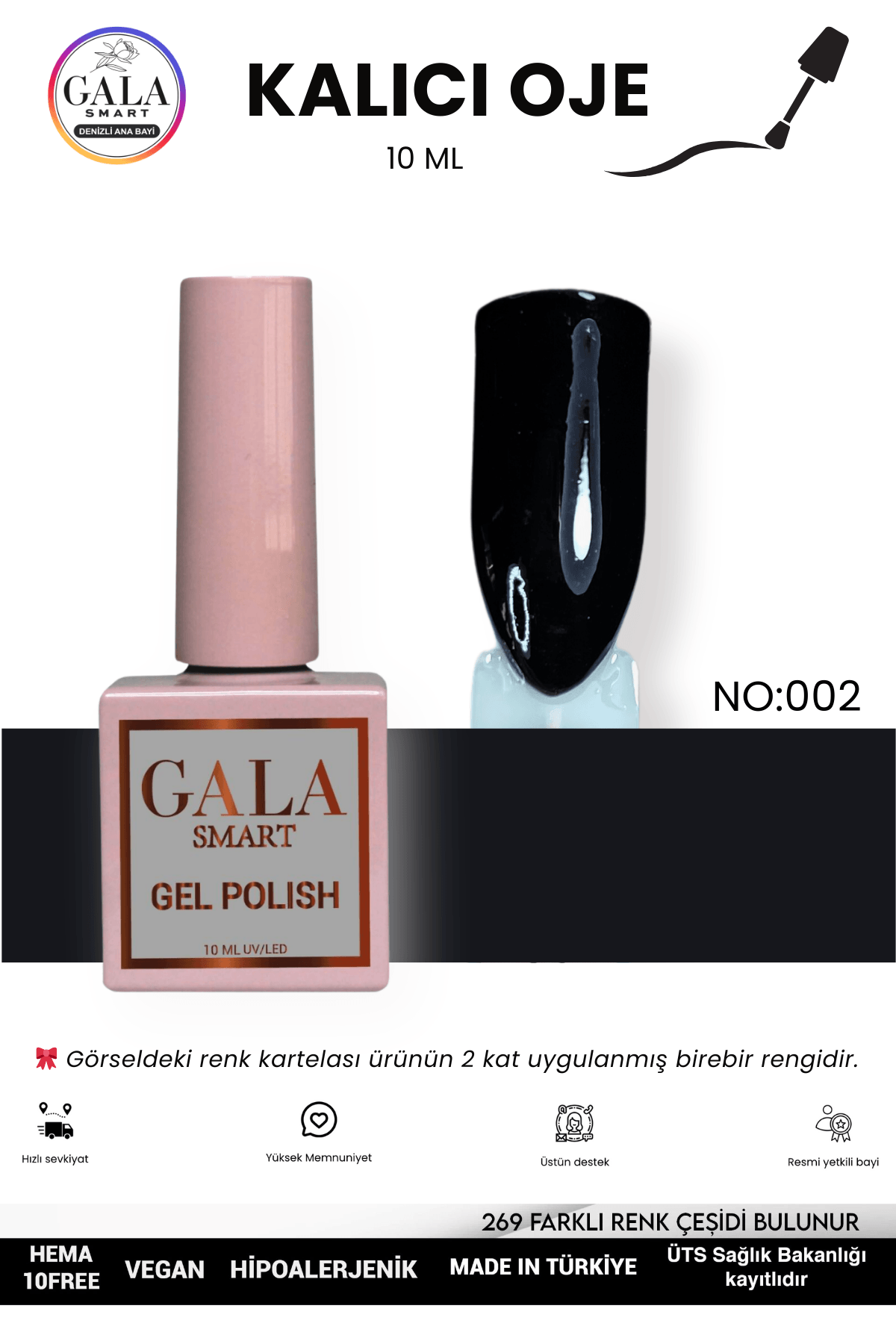 SİYAH KALICI OJE 10 ML