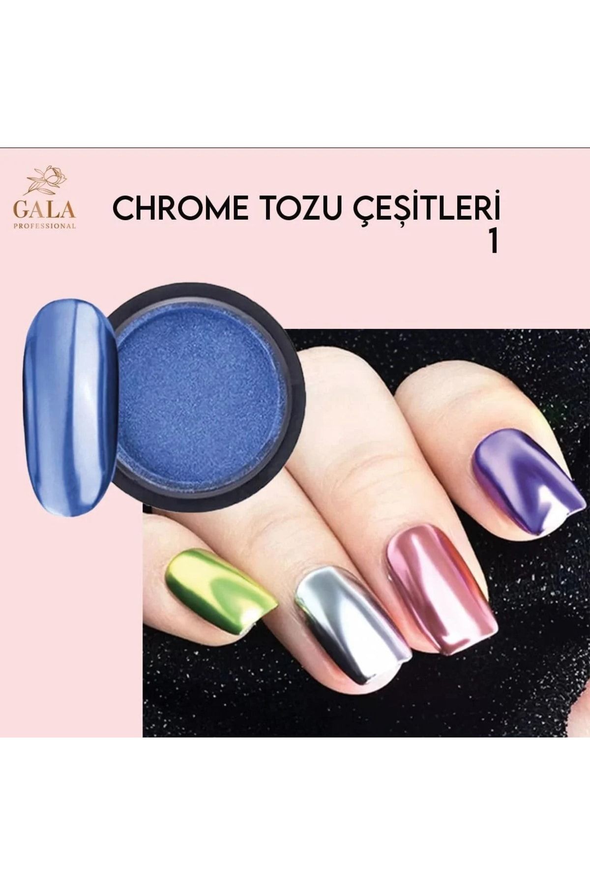 Krom Toz Çeşitleri Nail Art Süsleme