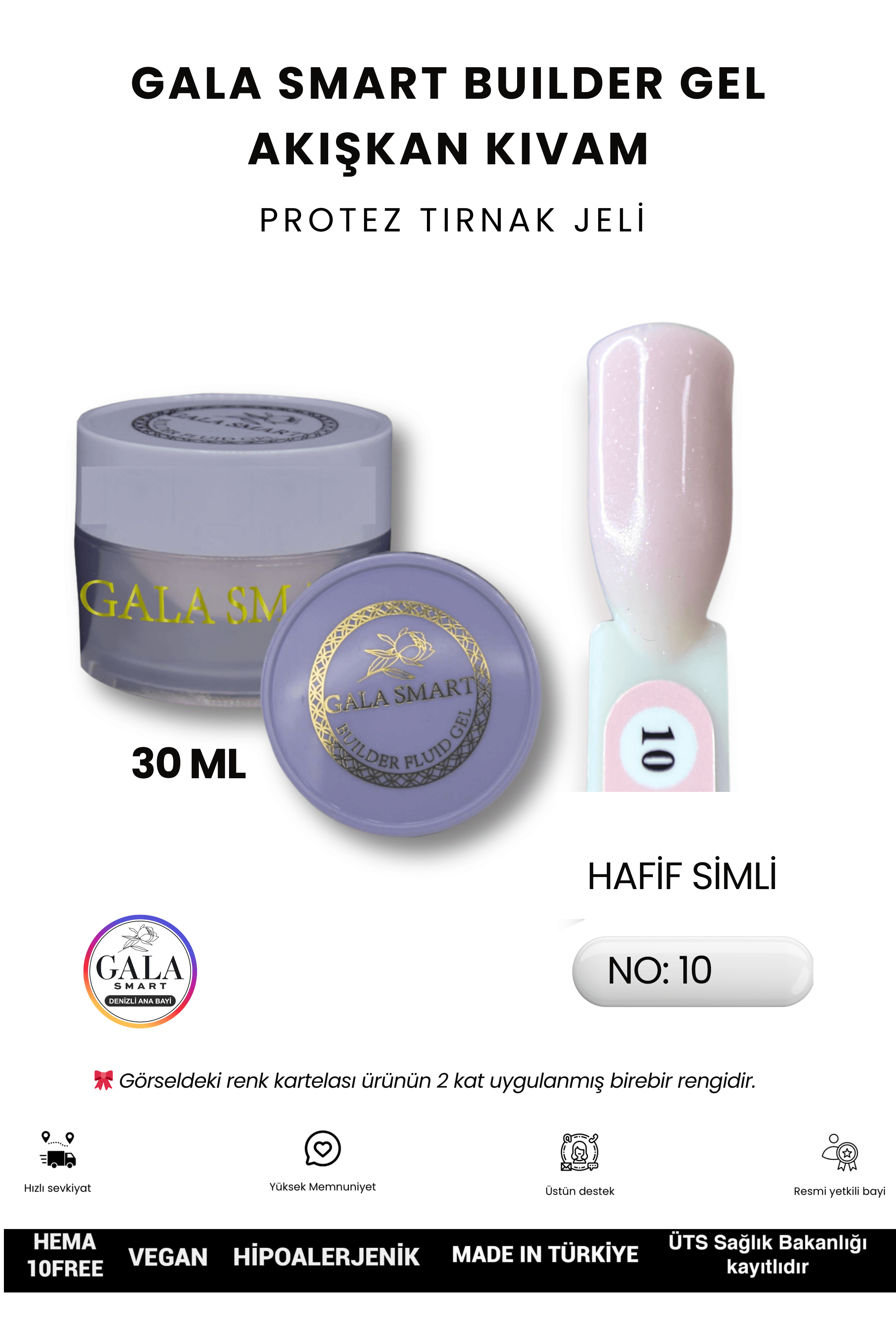 AKIŞKAN KIVAMLI GALA PROTEZ TIRNAK JELİ - 10 - 30 ML