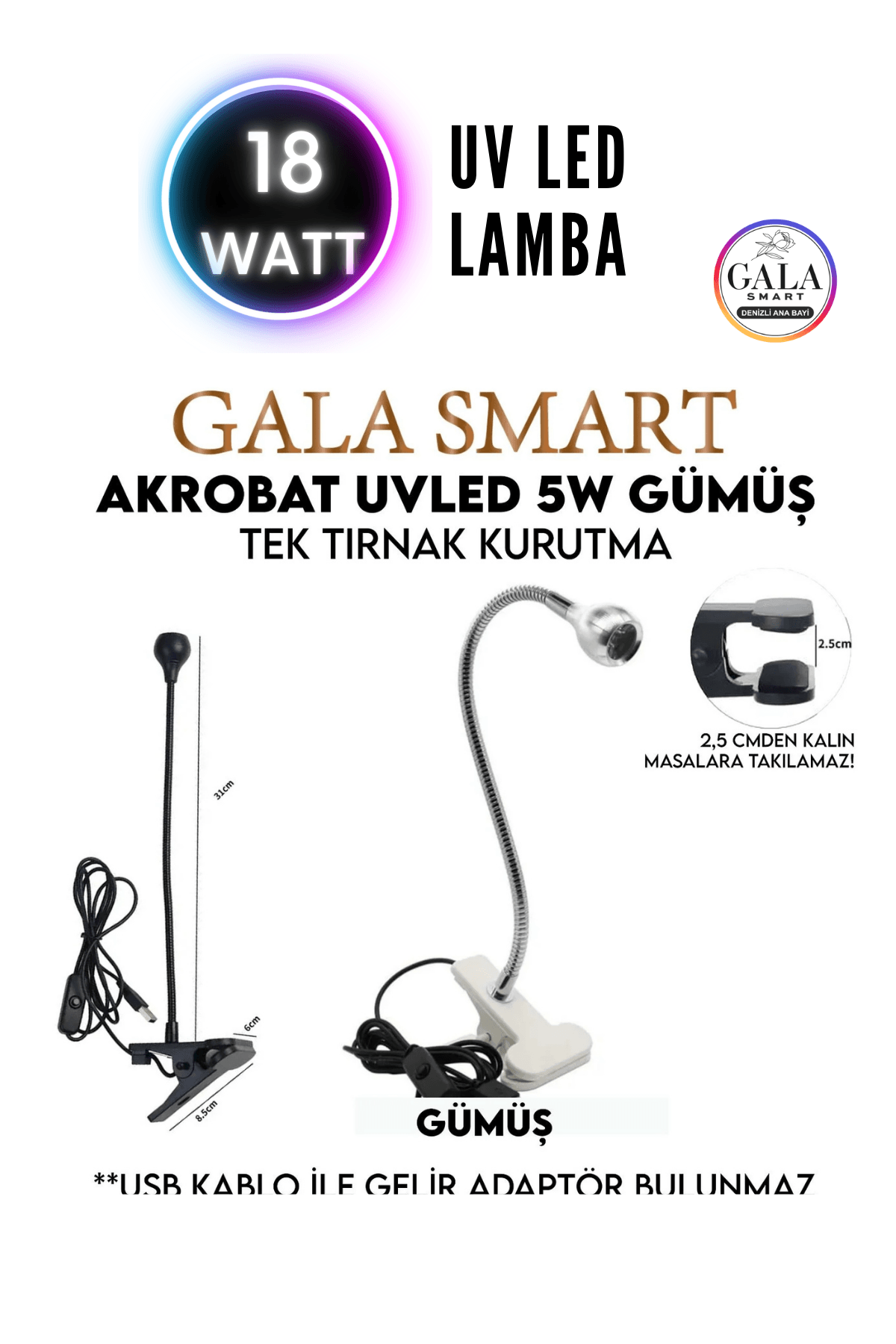 18 WATT AKROBAT GÜMÜŞ
