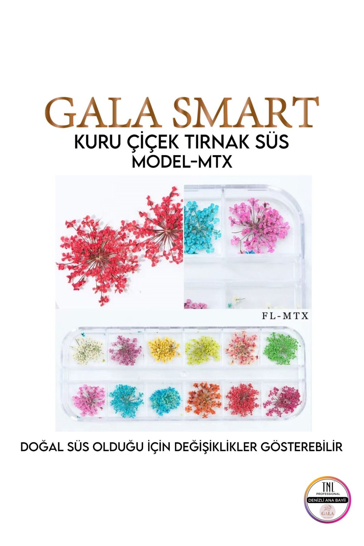 KURU ÇİÇEK NAIL ART TIRNAK SÜS - c