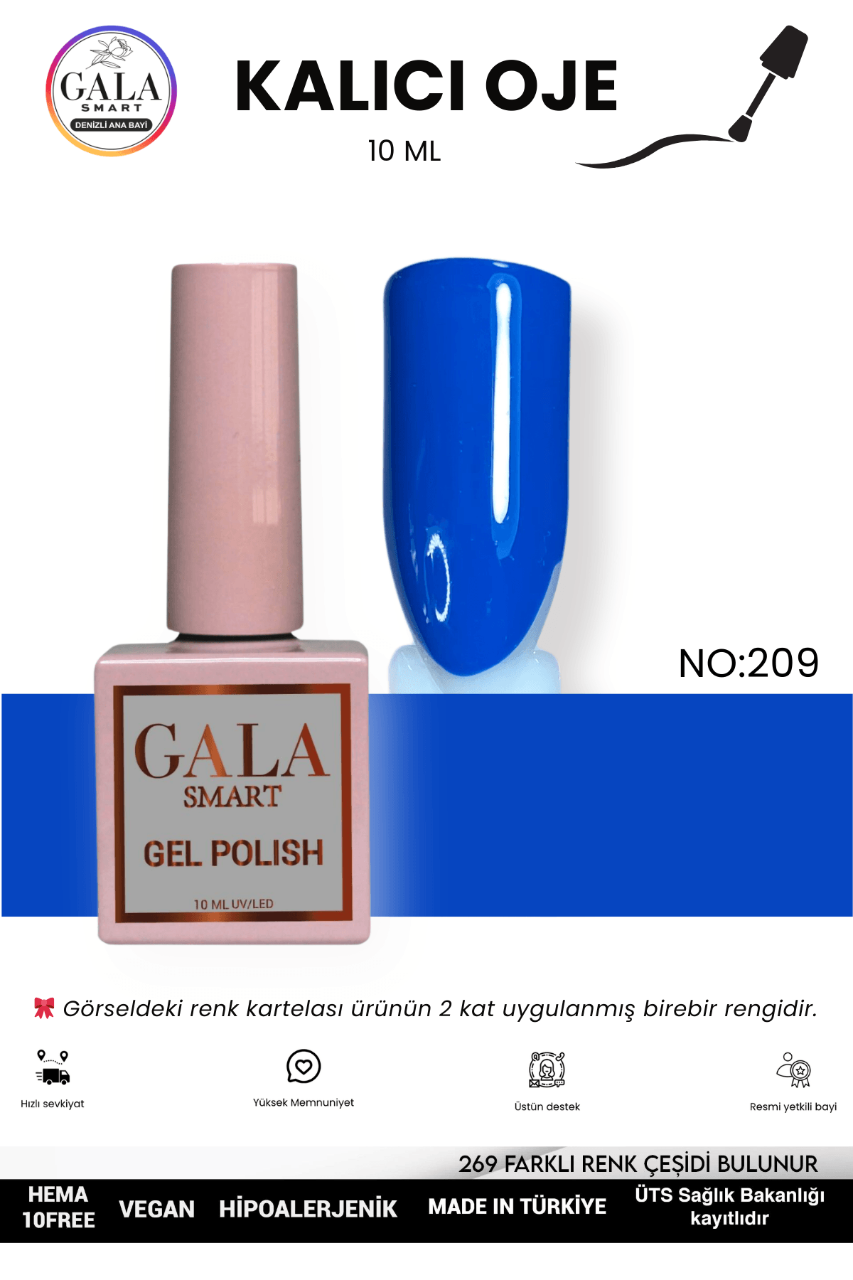 MAVİ KALICI OJE 10 ML - 209