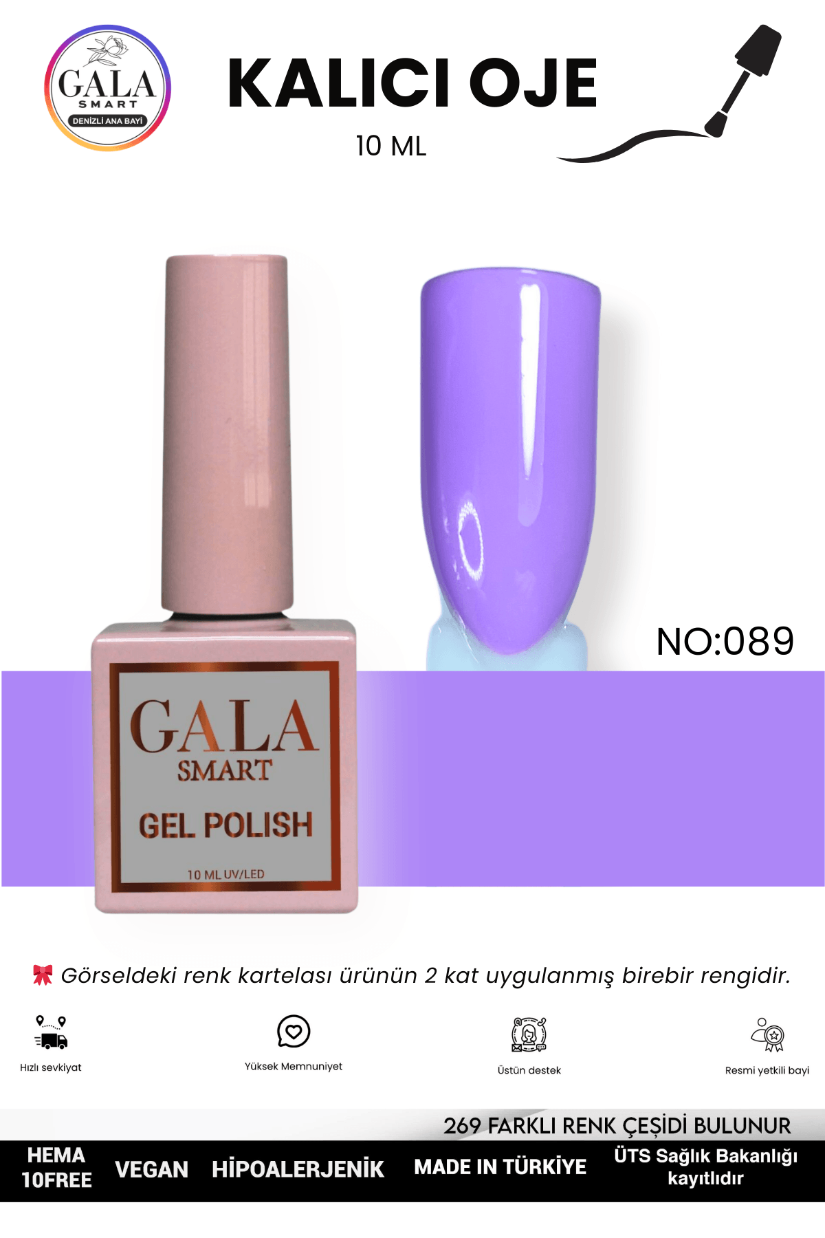 LİLA KALICI OJE 10 ML - 089