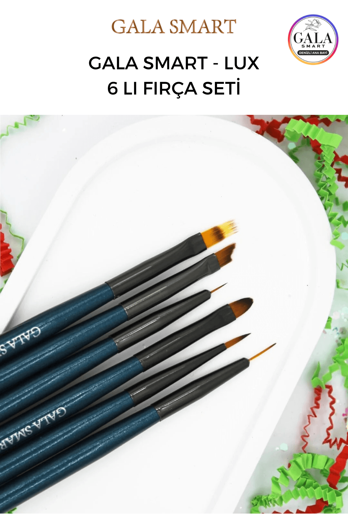 Protez Tırnak Nail Art Fırça Setleri - 6LI FIRÇA SETİ