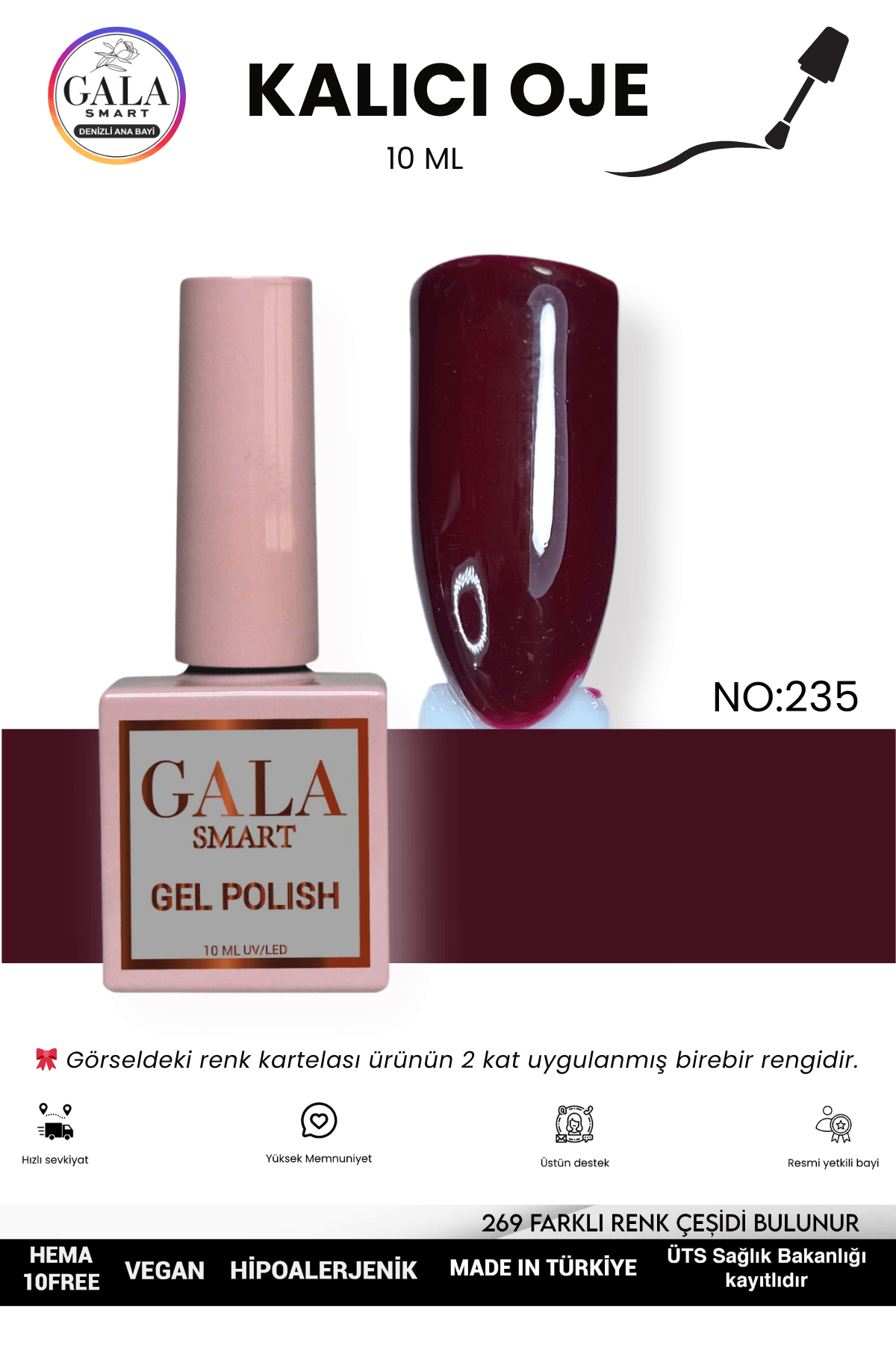 BORDO KALICI OJE 10 ML - 235