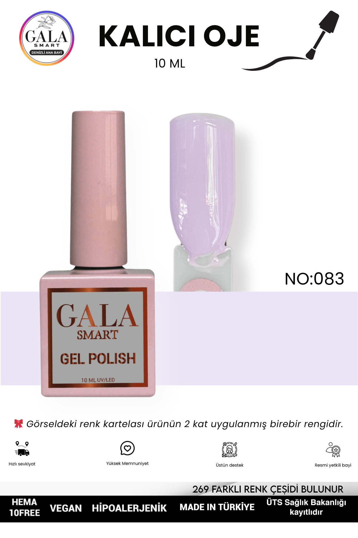 LİLA KALICI OJE 10 ML - 083