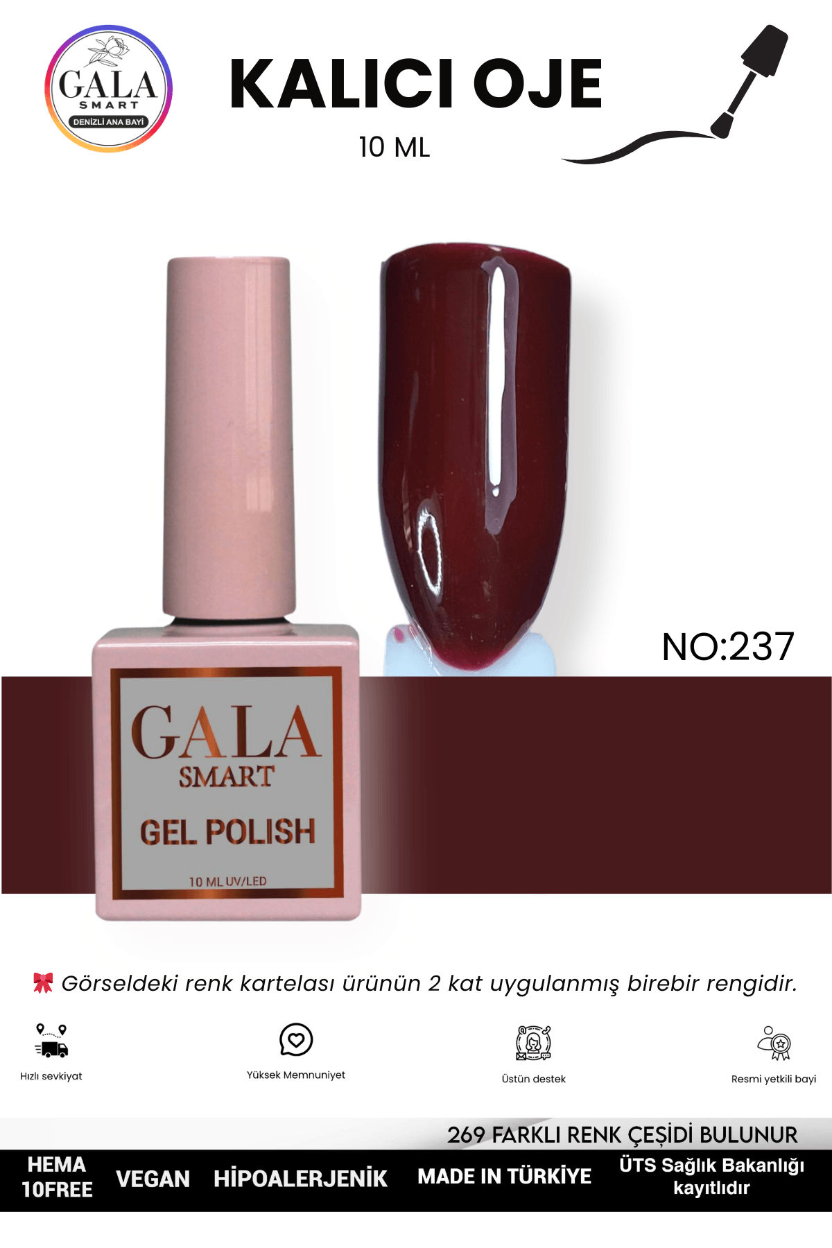 BORDO KALICI OJE 10 ML - 237