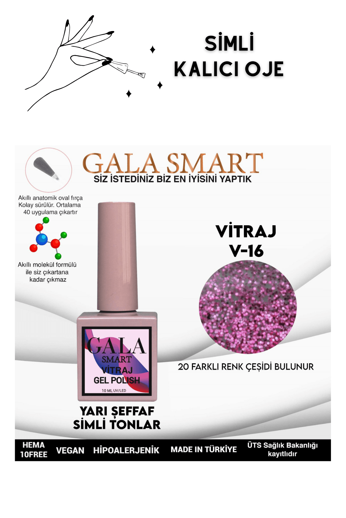 YARI ŞEFFAF SİMLİ VITRAJ KALICI OJE - 16