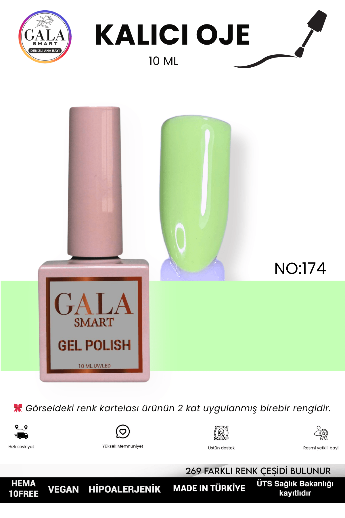 YEŞİL KALICI OJE 10 ML - 174