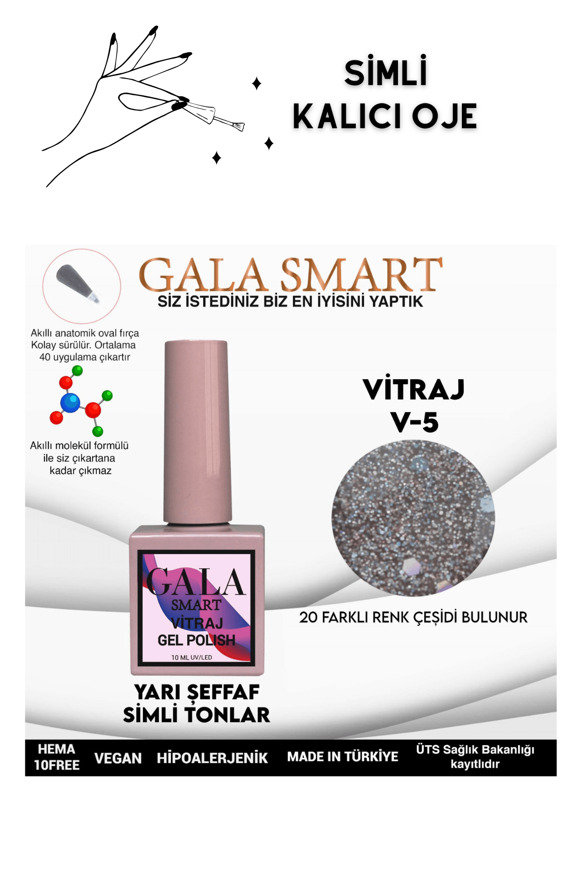 YARI ŞEFFAF SİMLİ VITRAJ KALICI OJE - 5