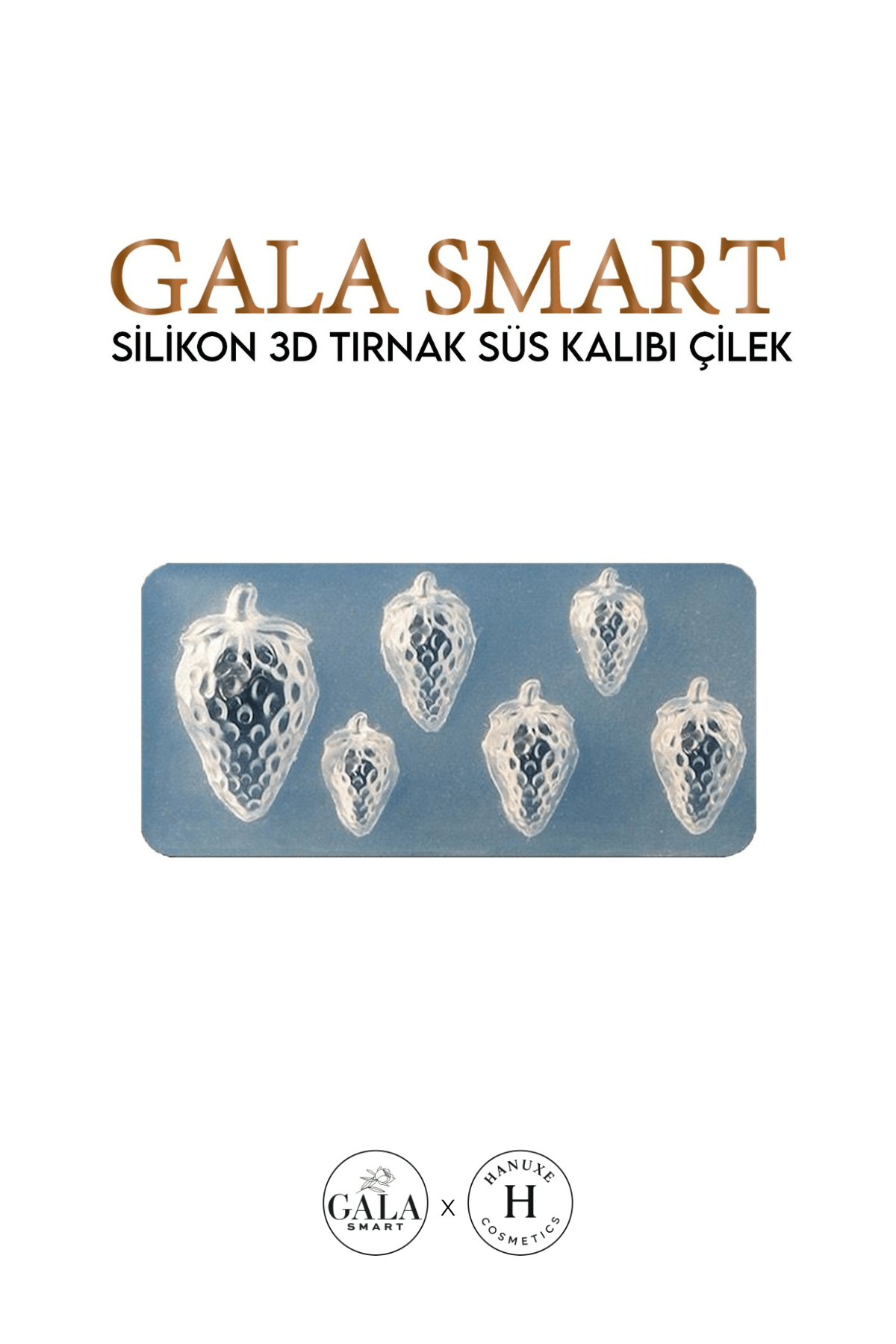 3D SİLİKON KALIP  - ÇİLEK MODEL