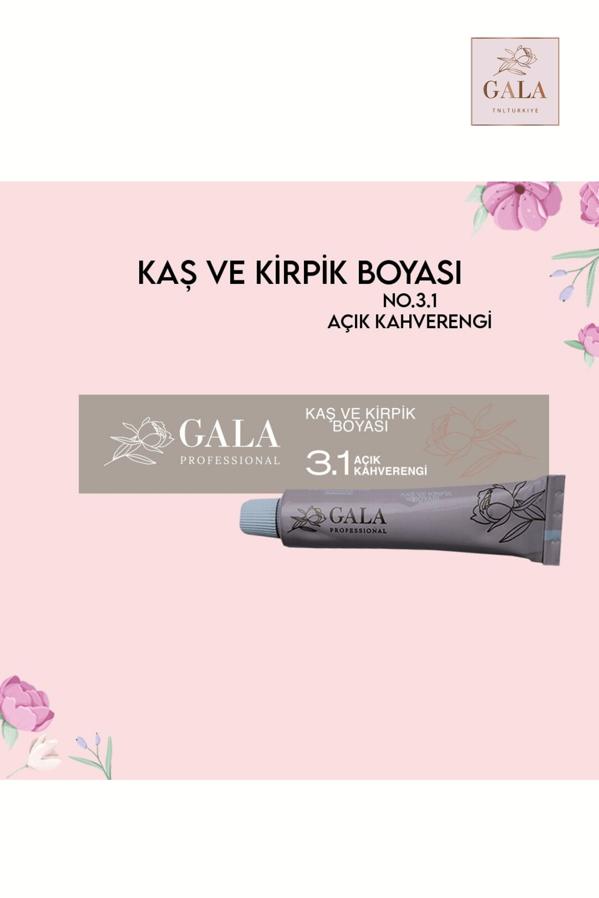 GALA KAŞ KİRPİK BOYASI 15 ML - NO:3.1 AÇIK KAHVERENGİ