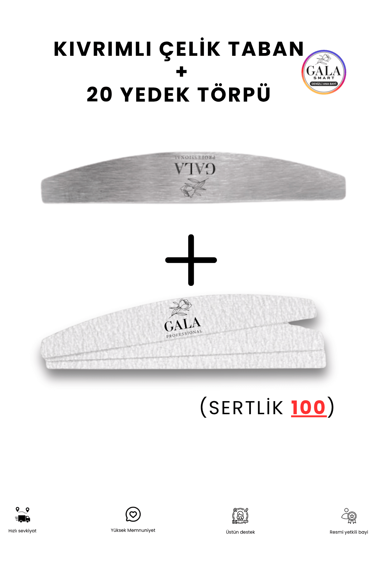 KIVRIMLI ÇELİK TABAN TÖRPÜ SETİ - ÇELİK TABAN + 20Lİ YEDEK TÖRPÜ 100