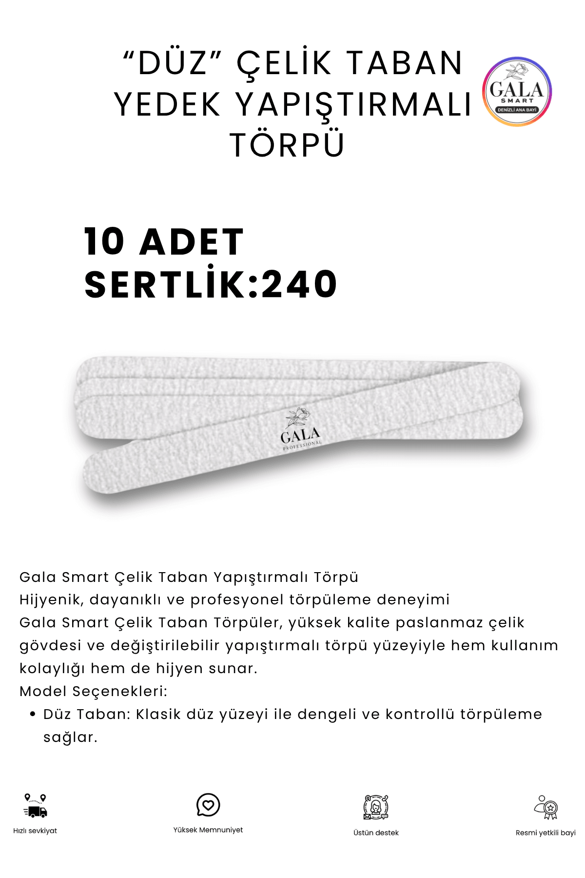 DÜZ ÇELİK TABAN YEDEK TÖRPÜ - 240 / 10LU YEDEK TÖRPÜ